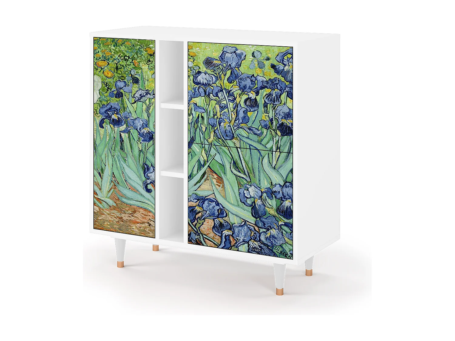 Buffet - 94х96х41 cm - BS5 - Irises , Blanc