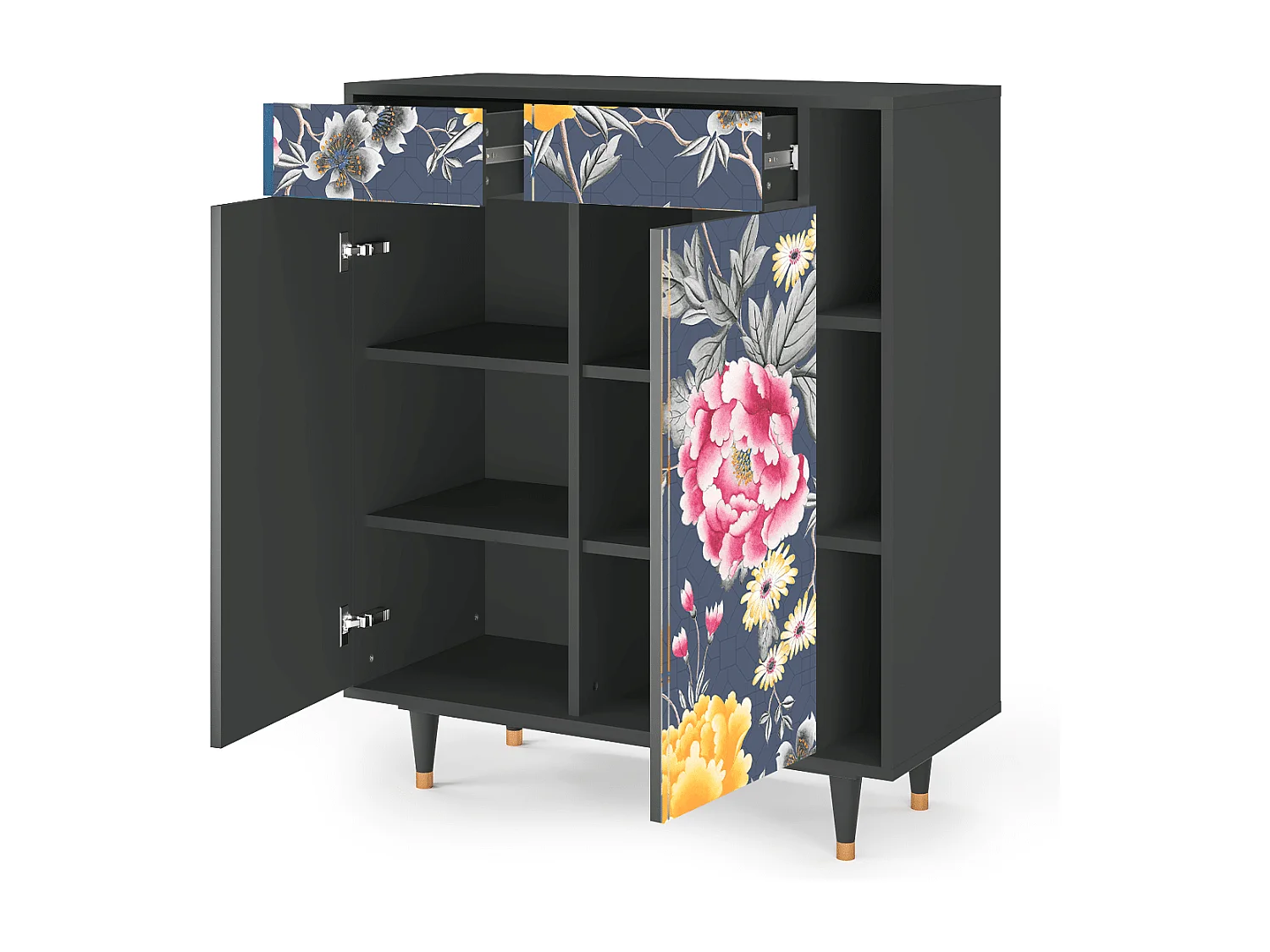 Buffet - 96х110х41 cm - BS6 - Dark Flower Bed, Anthracite