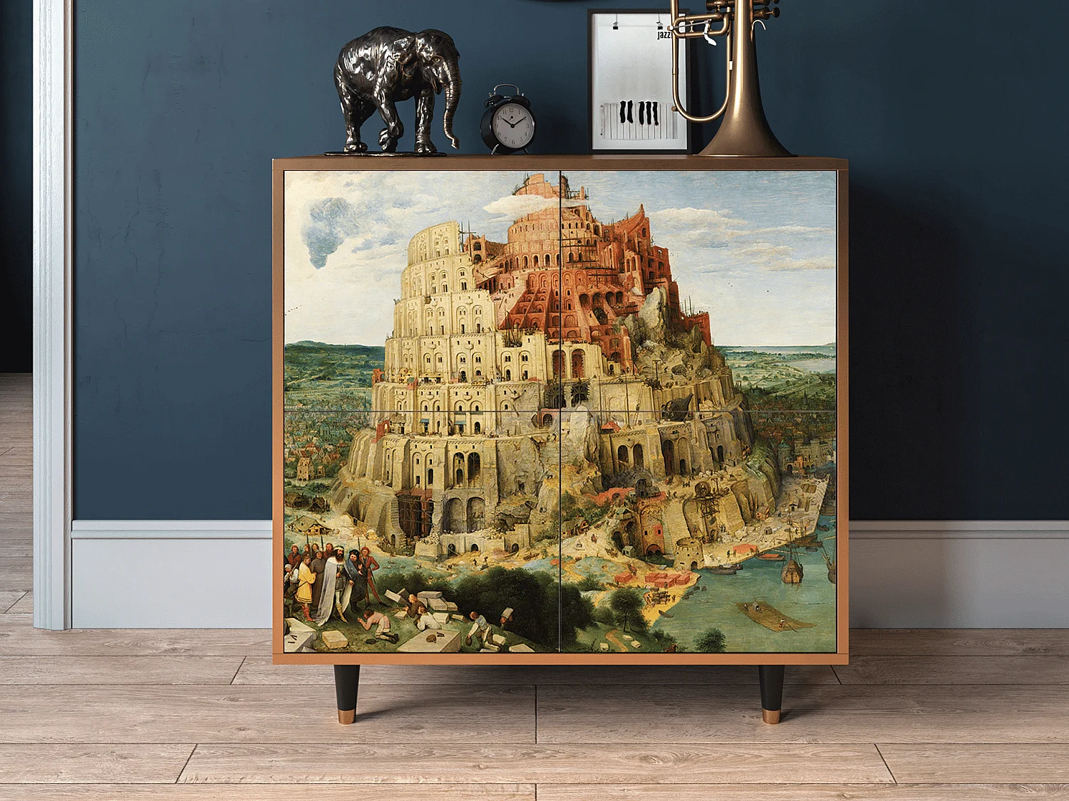 Kredens - 94x96x48 cm - BS3 - Elder The Tower, Orzech