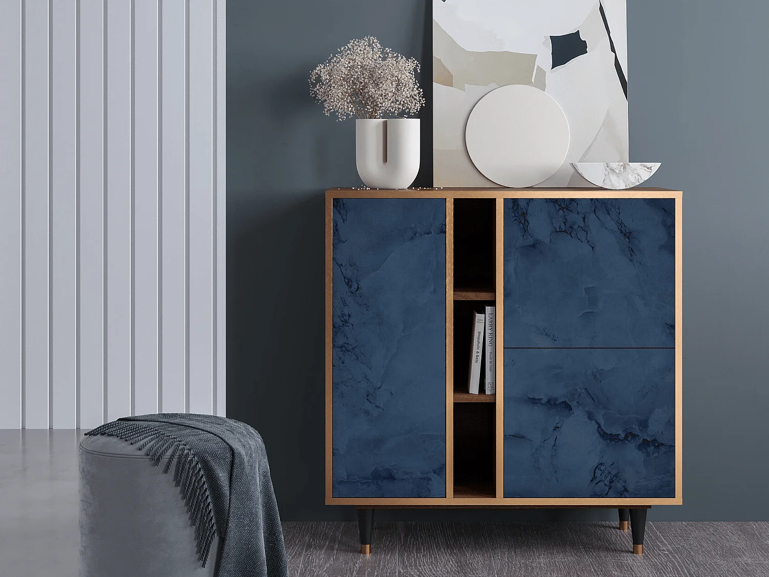 Credenza - 94х96х41 cm - BS5 - Endless Galaxi, Noce