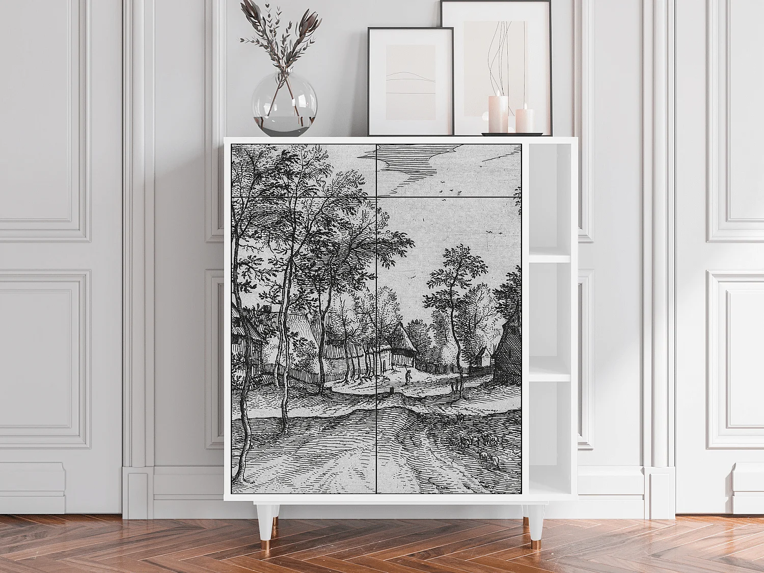 Aparador - 96х110х41 cm - BS6 - Village Road, Branco