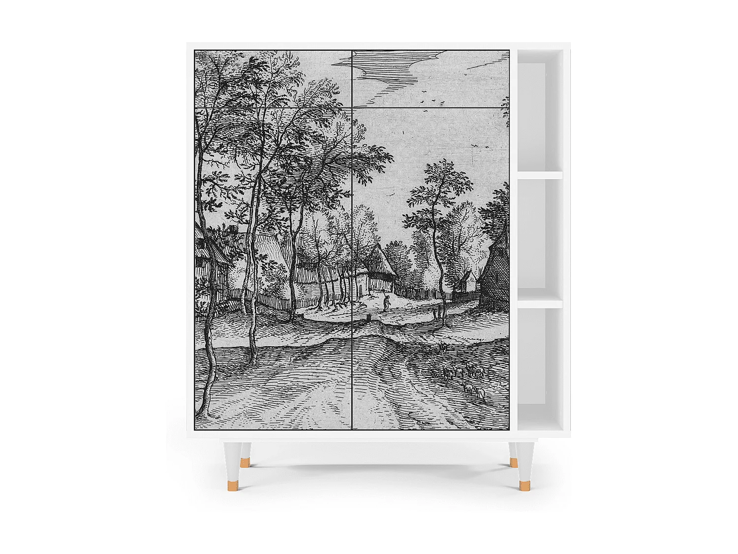 Aparador - 96х110х41 cm - BS6 - Village Road, Branco