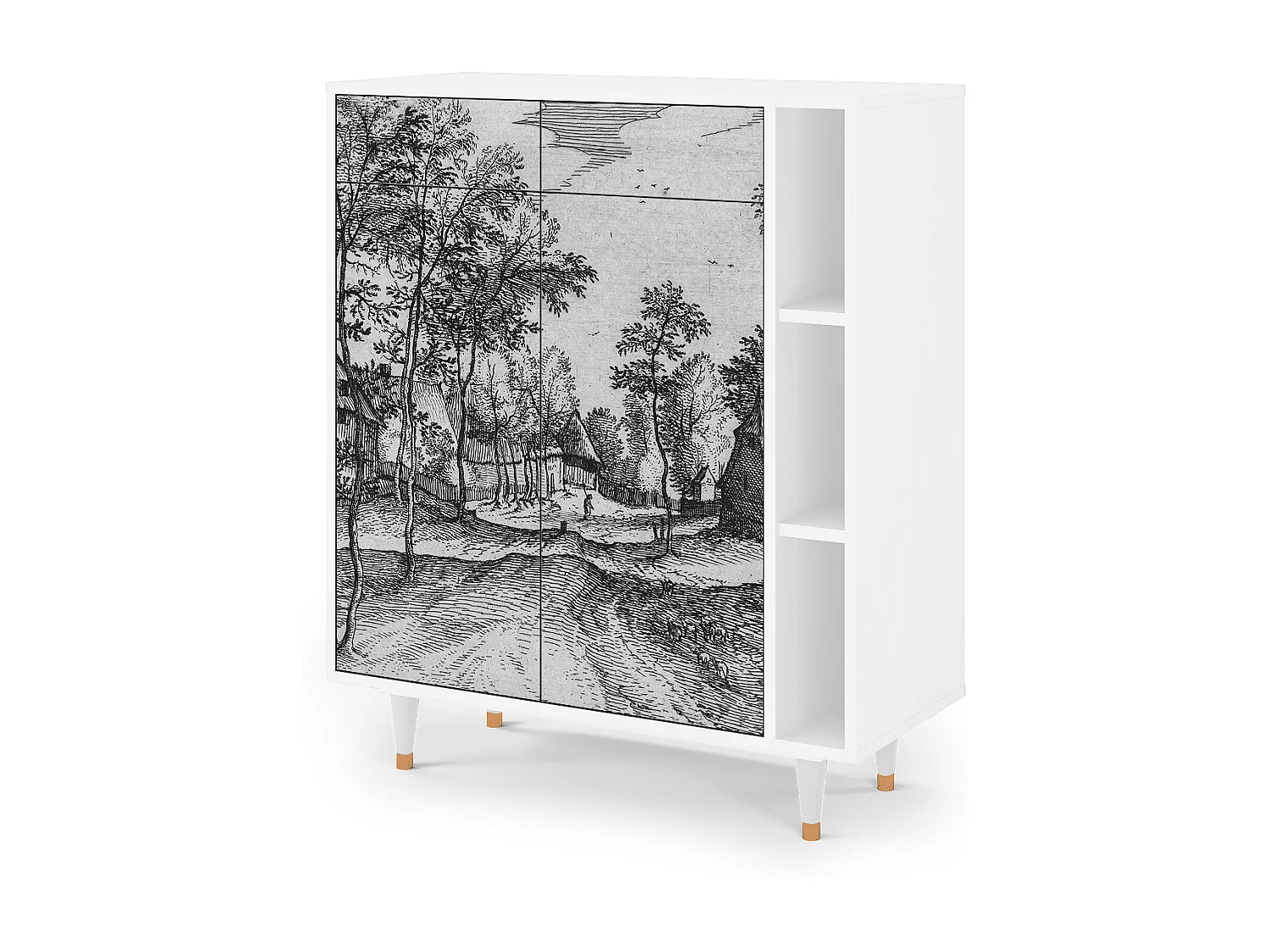 Aparador - 96х110х41 cm - BS6 - Village Road, Branco