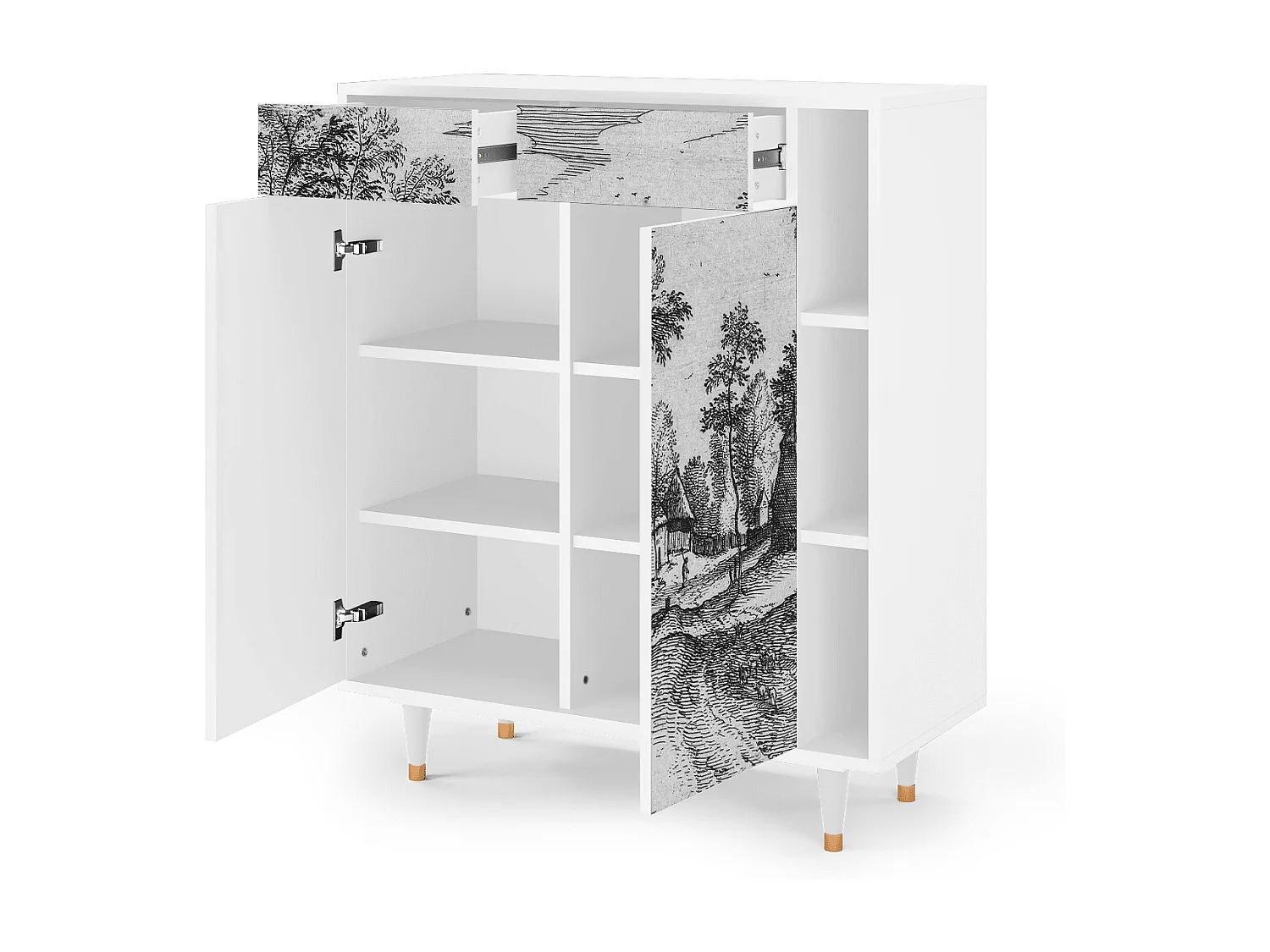 Aparador - 96х110х41 cm - BS6 - Village Road, Branco