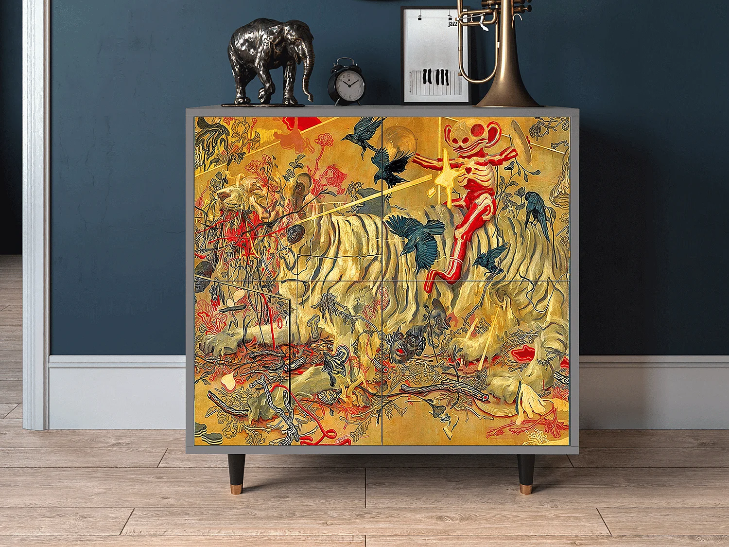 Buffet - 94x96x48 cm - BS3 - Blood by James Jean, Gris