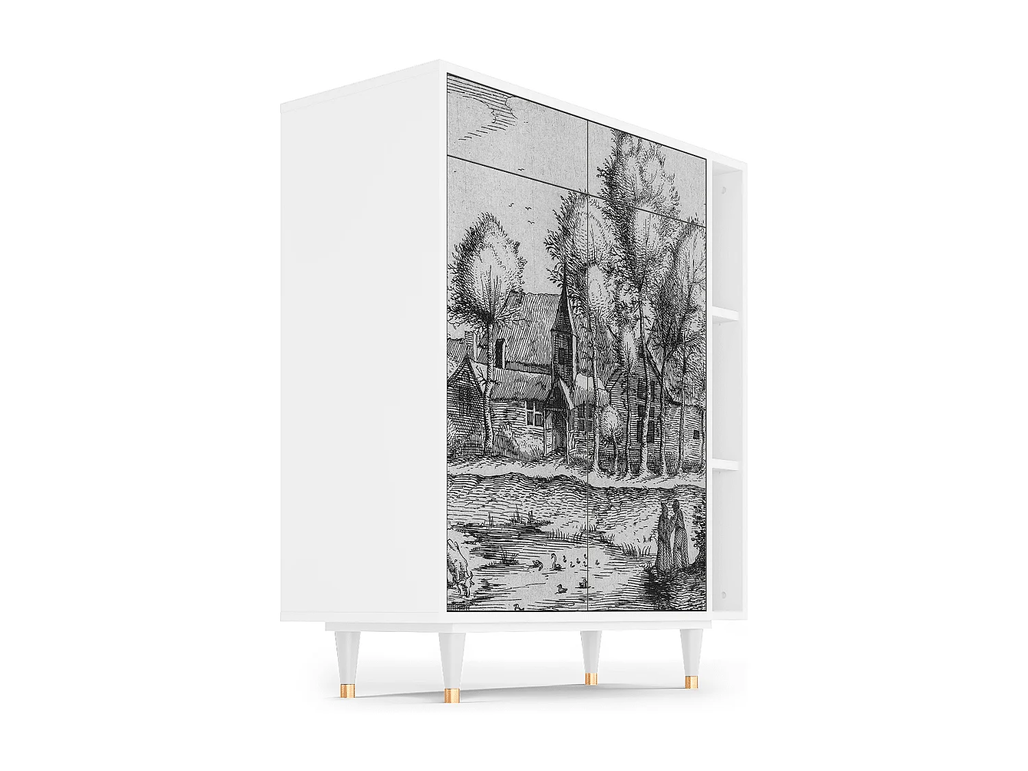 Aparador - 96х110х41 cm - BS6 - A Pond, Branco