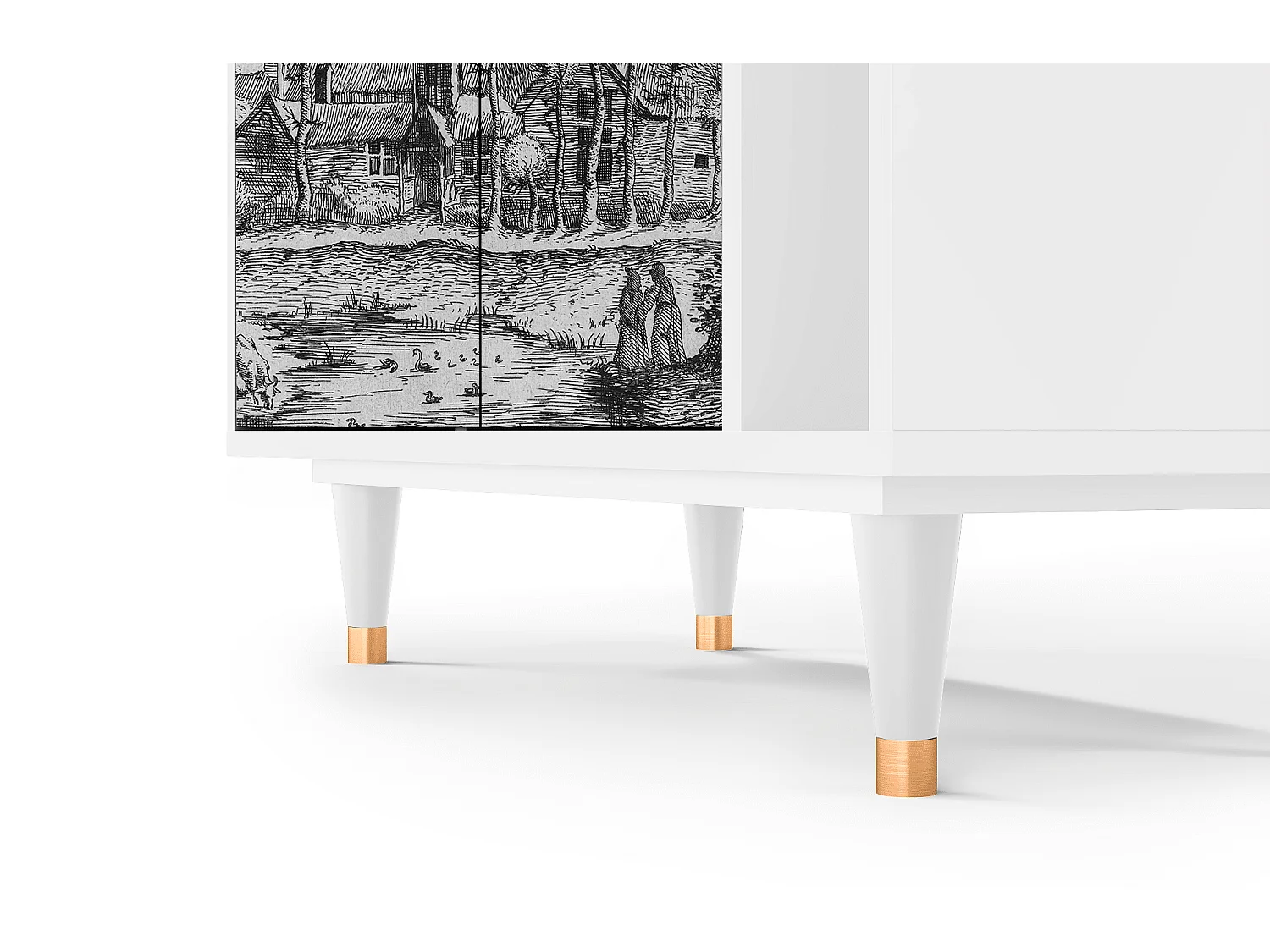 Kredens - 96х110х41 cm - BS6 - A Pond, Biały