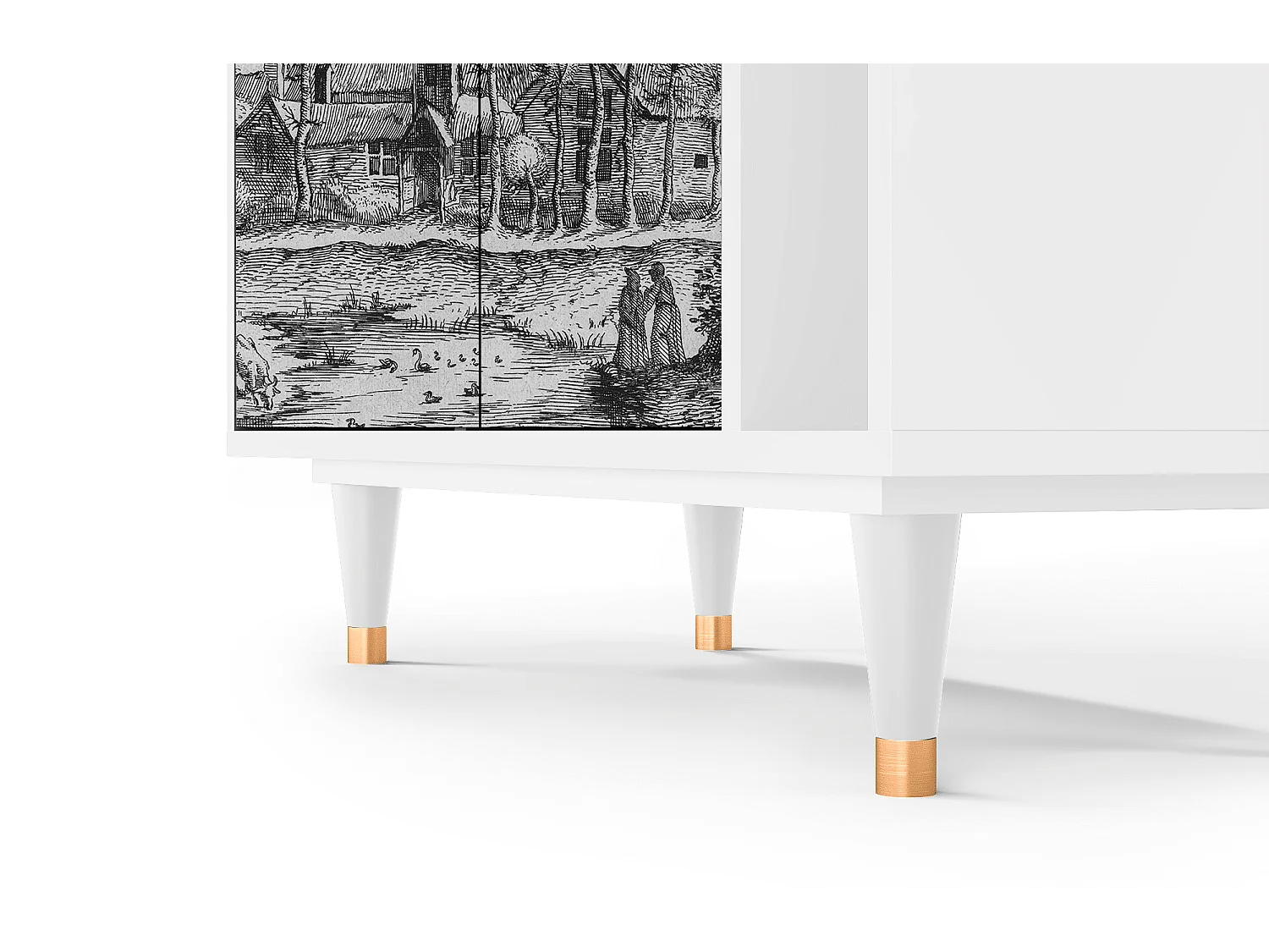 Kredens - 96х110х41 cm - BS6 - A Pond, Biały