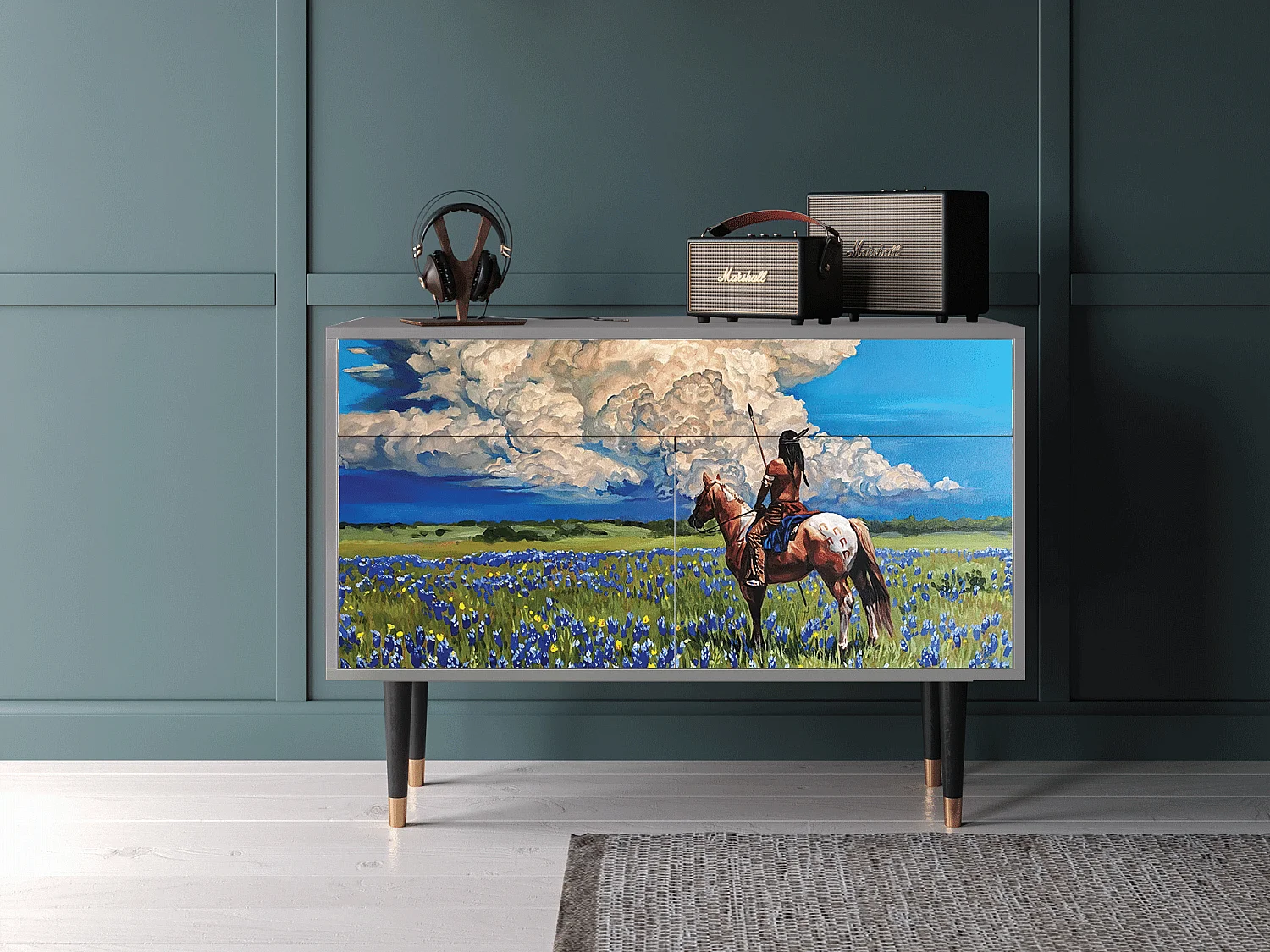 Buffet - 115x85x48 cm - BS4 - Thunderheads by Dean, Gris