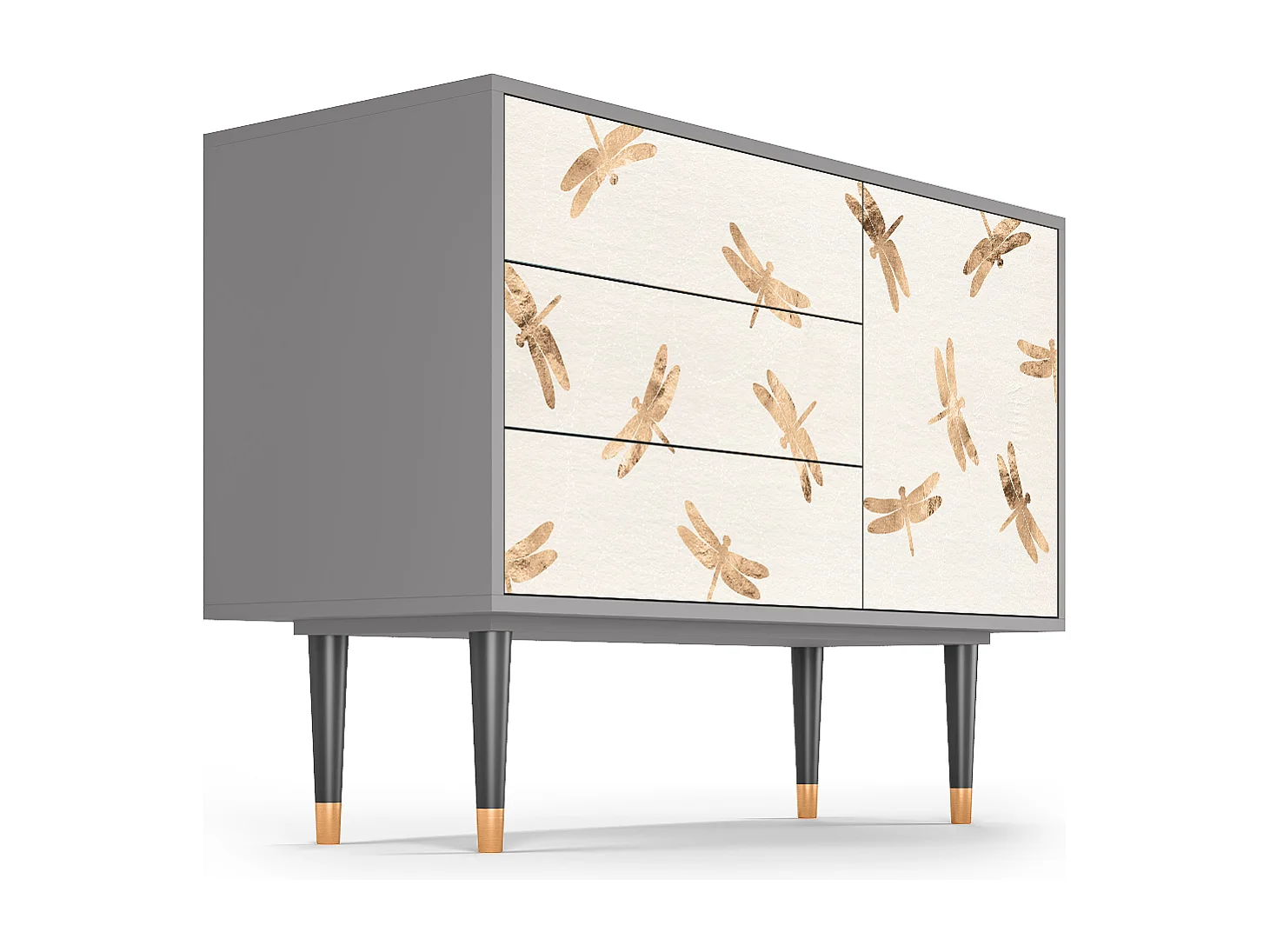 Credenza - 115х84х41 cm - S3 - Nude Dragonflies, Grigio