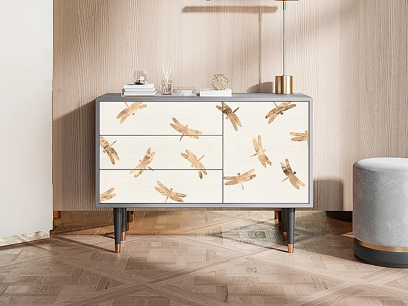 Credenza - 115х84х41 cm - S3 - Nude Dragonflies, Grigio