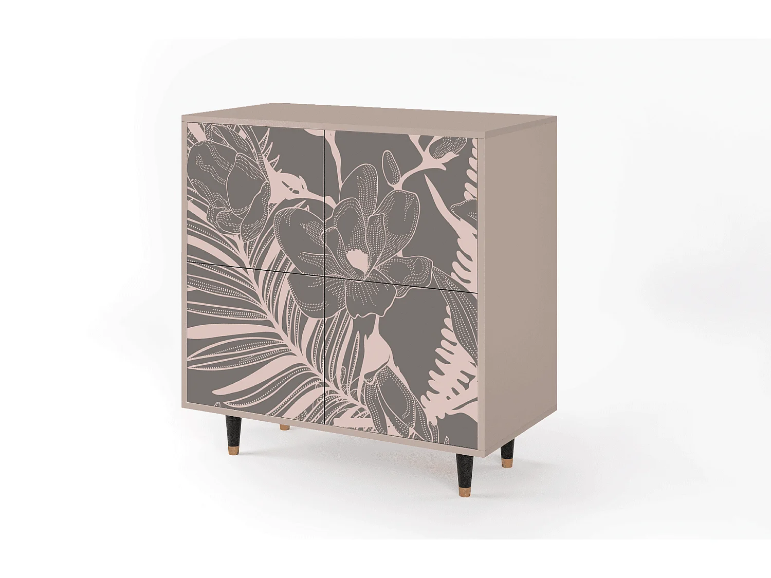 Dressoir - 94x96x48 cm - BS3 - Issabelline Flower, Latte