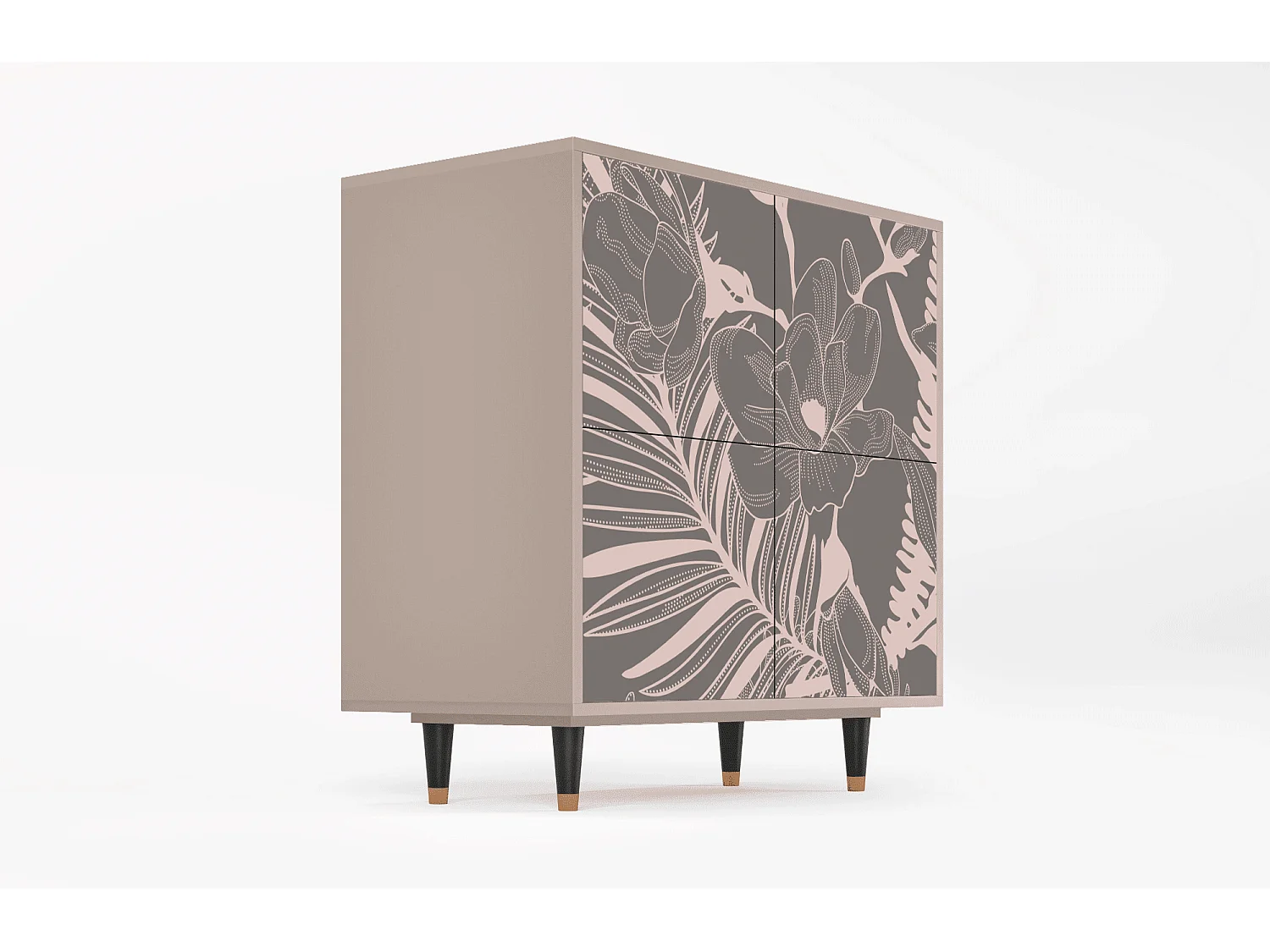 Dressoir - 94x96x48 cm - BS3 - Issabelline Flower, Latte