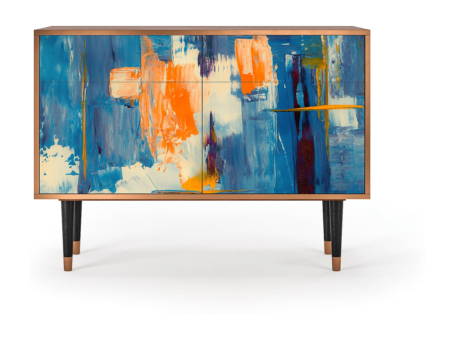 Buffet - 115x85x48 cm - BS4 - Abstract Expressionism, Noyer