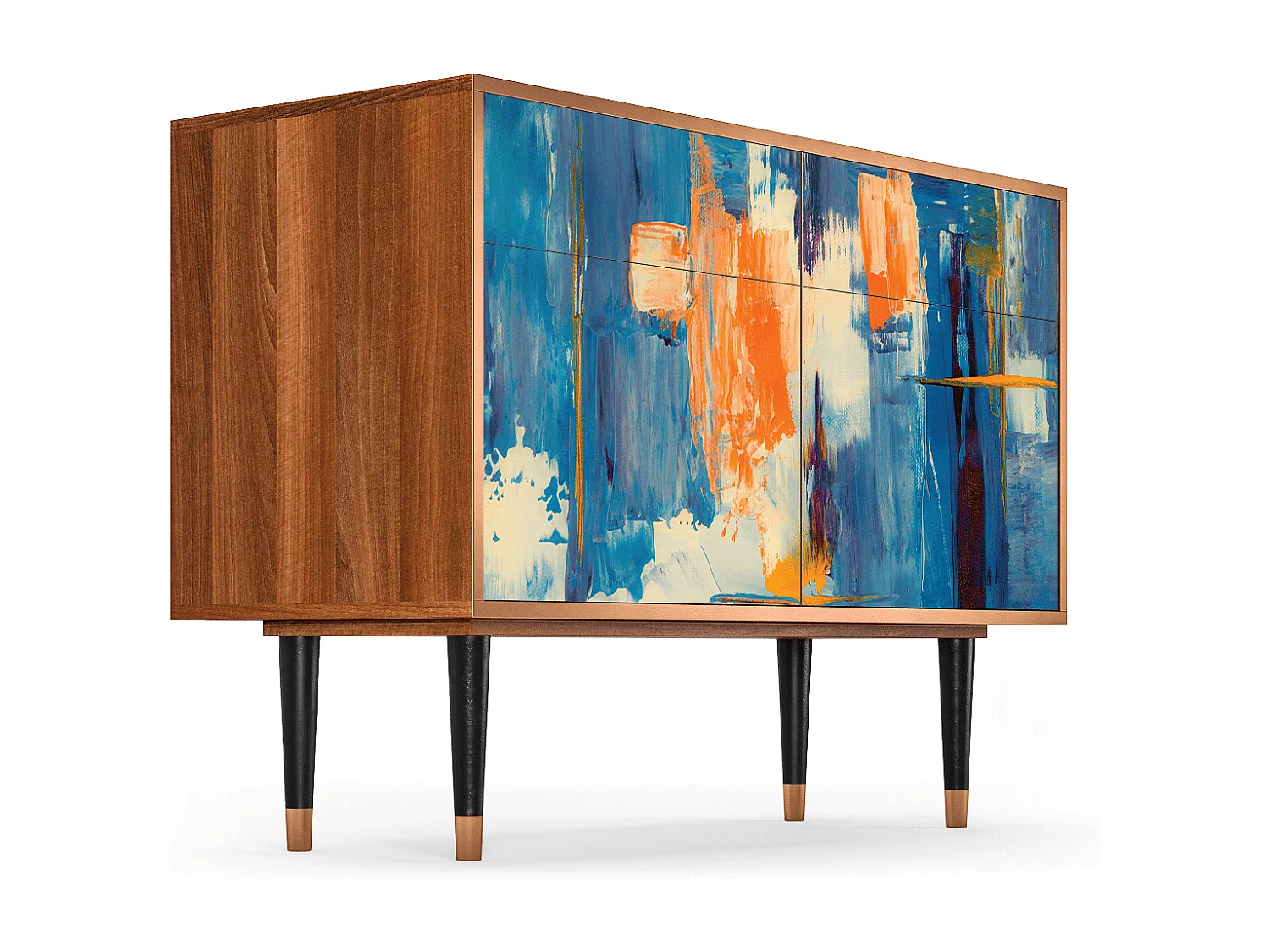 Buffet - 115x85x48 cm - BS4 - Abstract Expressionism, Noyer