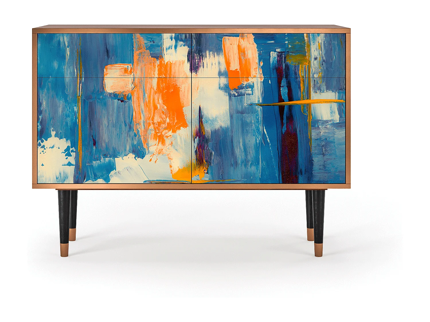 Kredens - 115x85x48 cm - BS4 - Abstract Expressionism, Orzech