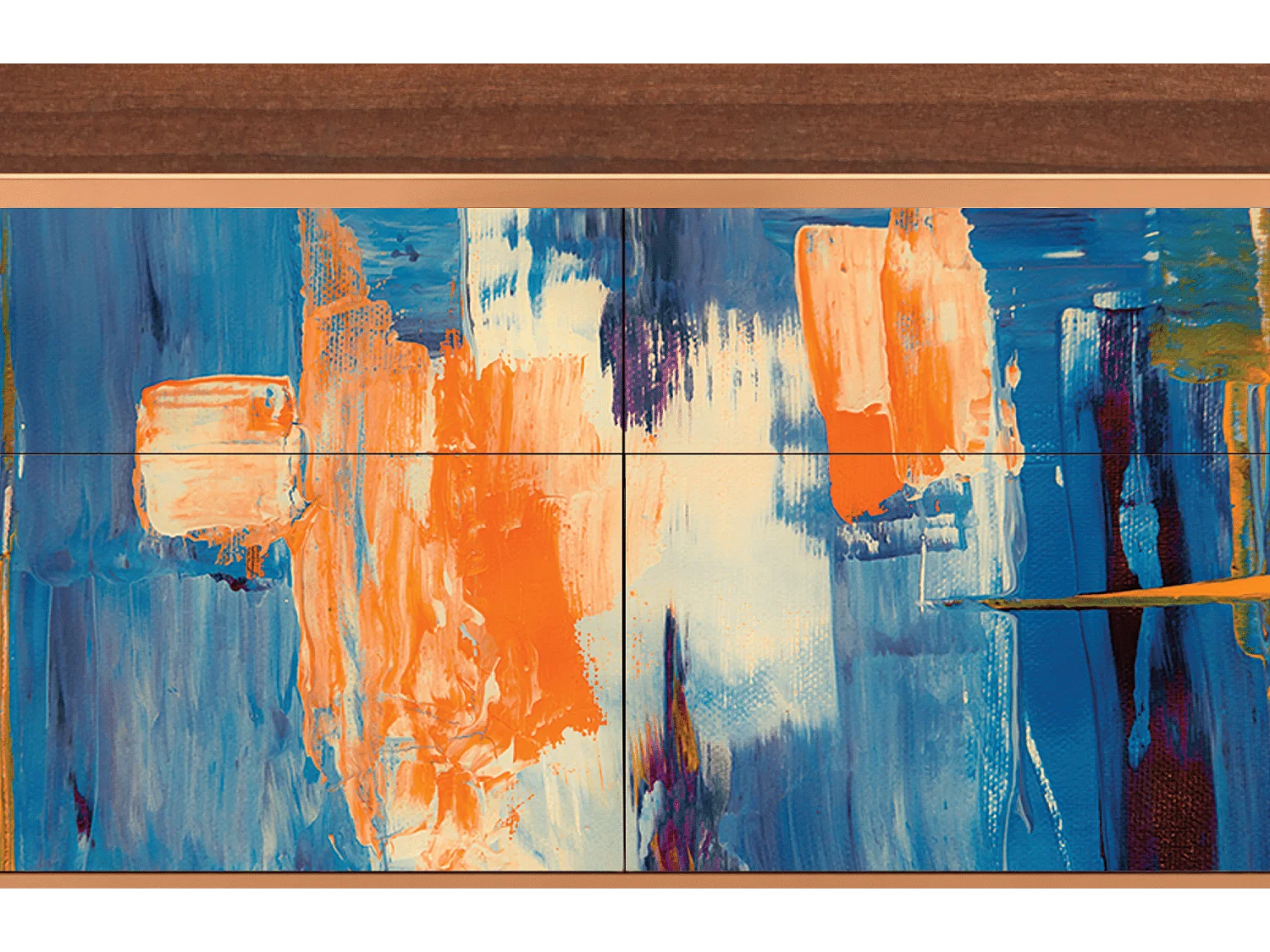 Kredens - 115x85x48 cm - BS4 - Abstract Expressionism, Orzech