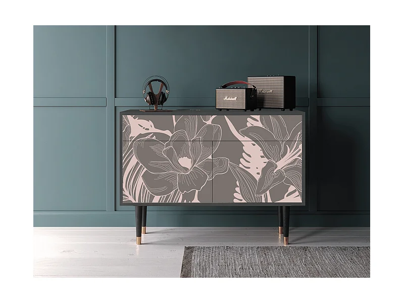 Credenza - 115x85x48 cm - BS4 - Issabelline Flower, Antracite