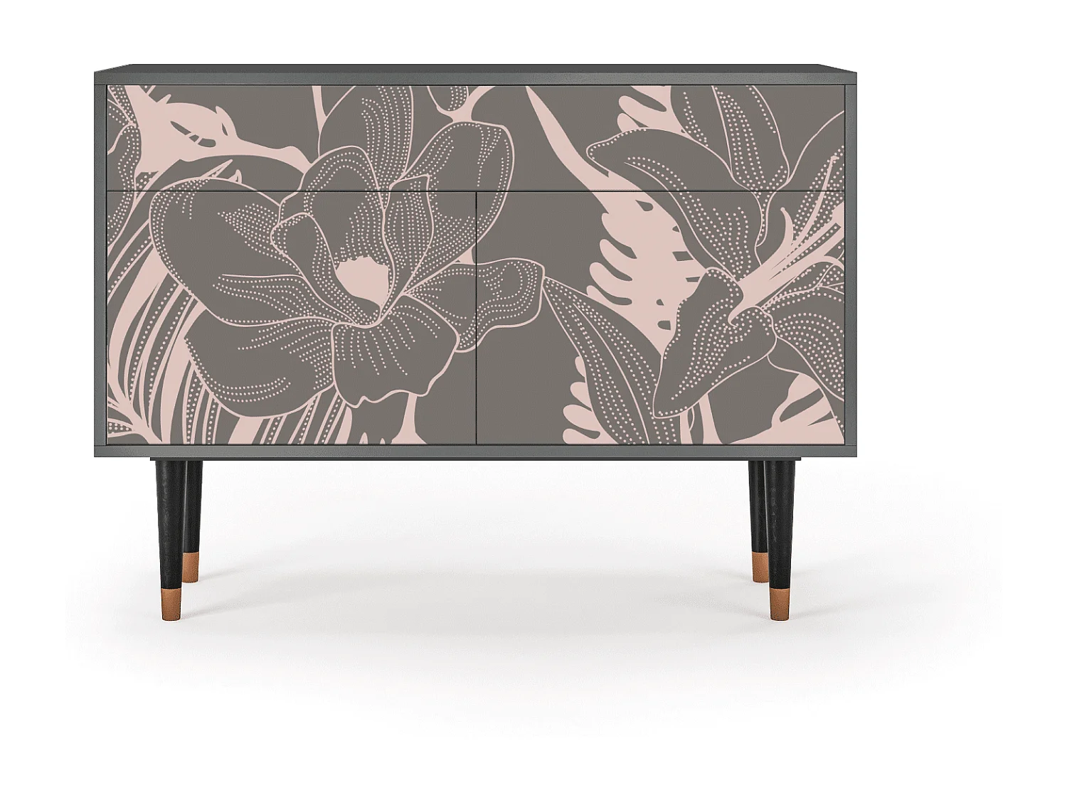 Credenza - 115x85x48 cm - BS4 - Issabelline Flower, Antracite