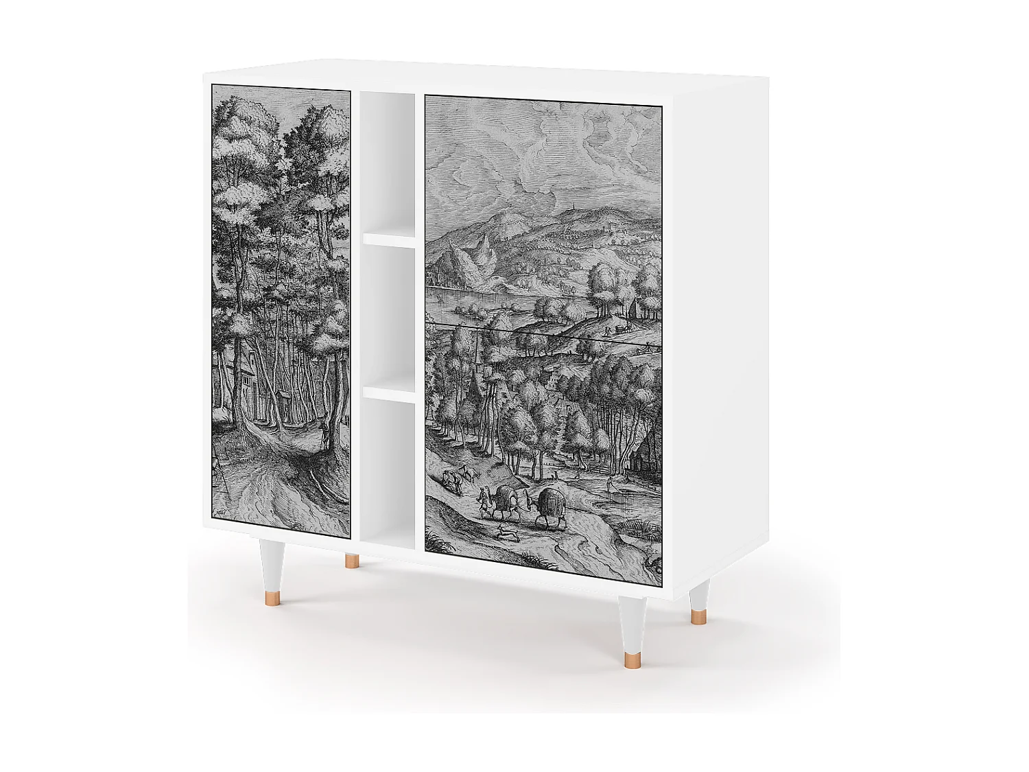 Buffet - 94х96х41 cm - BS5 - Rusticorum, Blanc