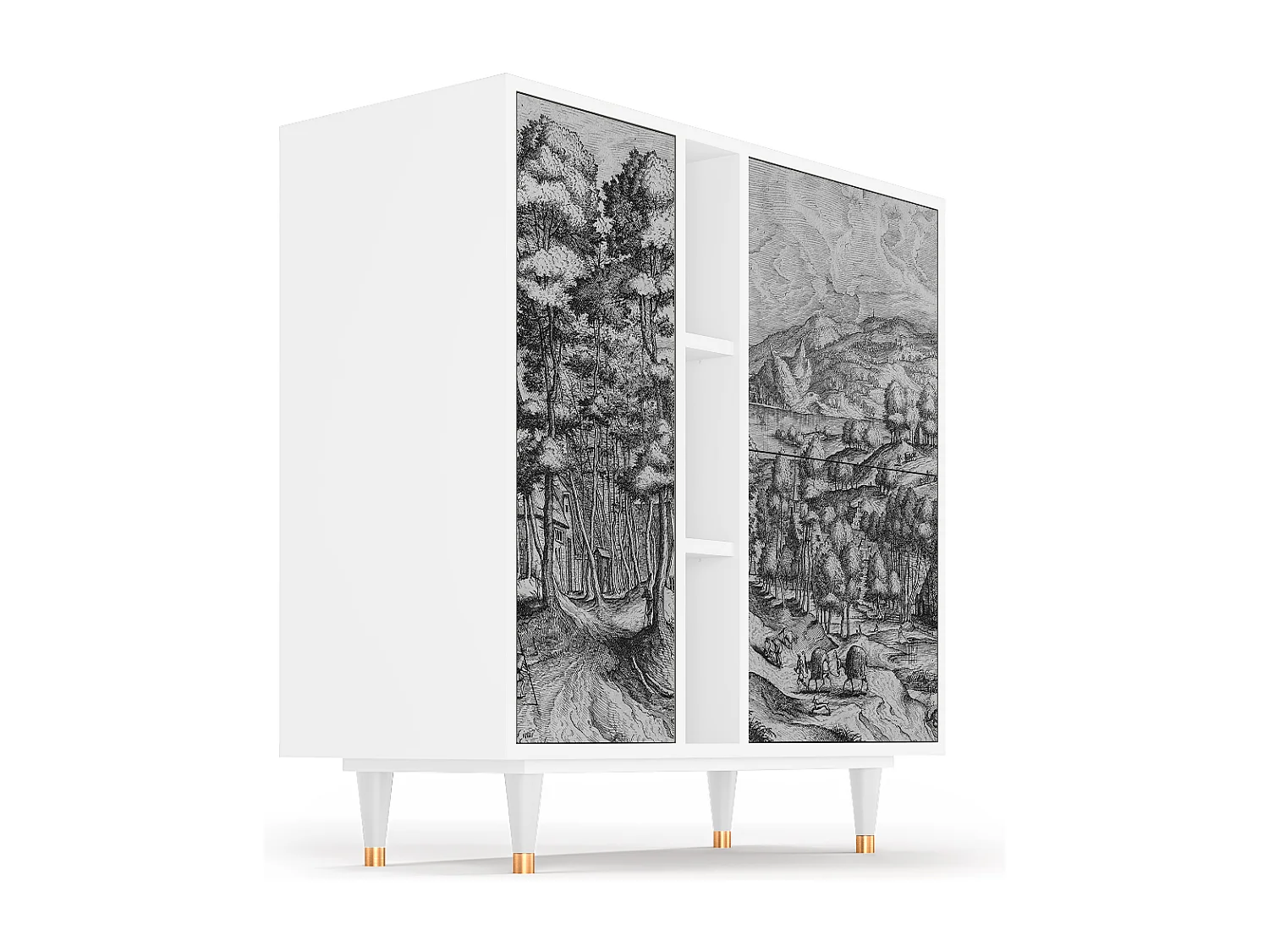 Buffet - 94х96х41 cm - BS5 - Rusticorum, Blanc