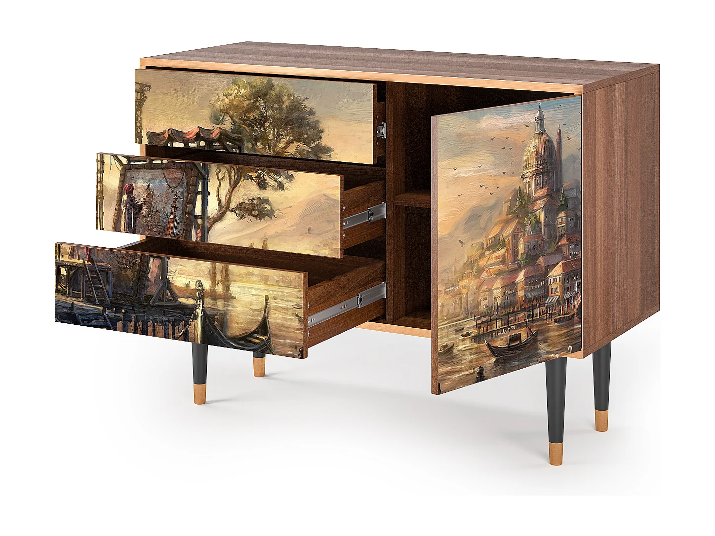 Buffet - 115х84х41 cm - S3 - Venice, Noyer