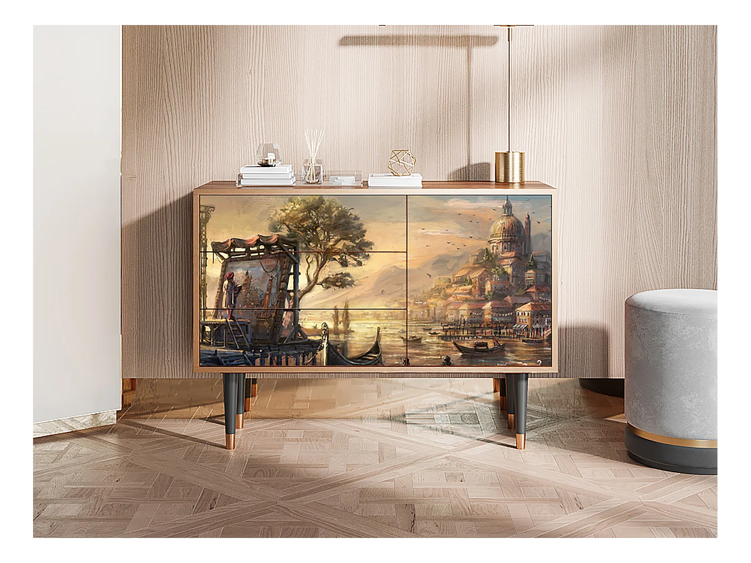 Credenza - 115х84х41 cm - S3 - Venice, Noce