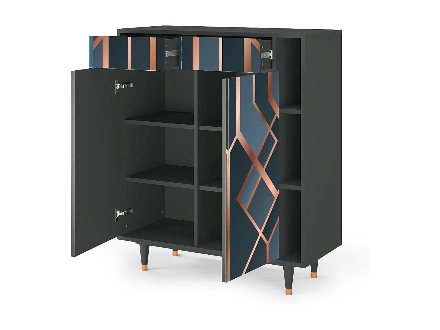 Dressoir - 96х110х41 cm - BS6 - Ashy 1920', Antraciet