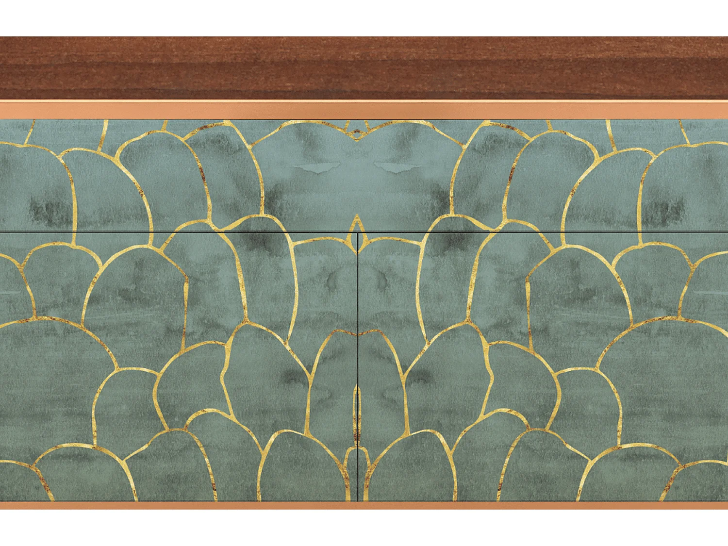 Buffet - 115x85x48 cm - BS4 - Magnificent Water Lily, Noyer