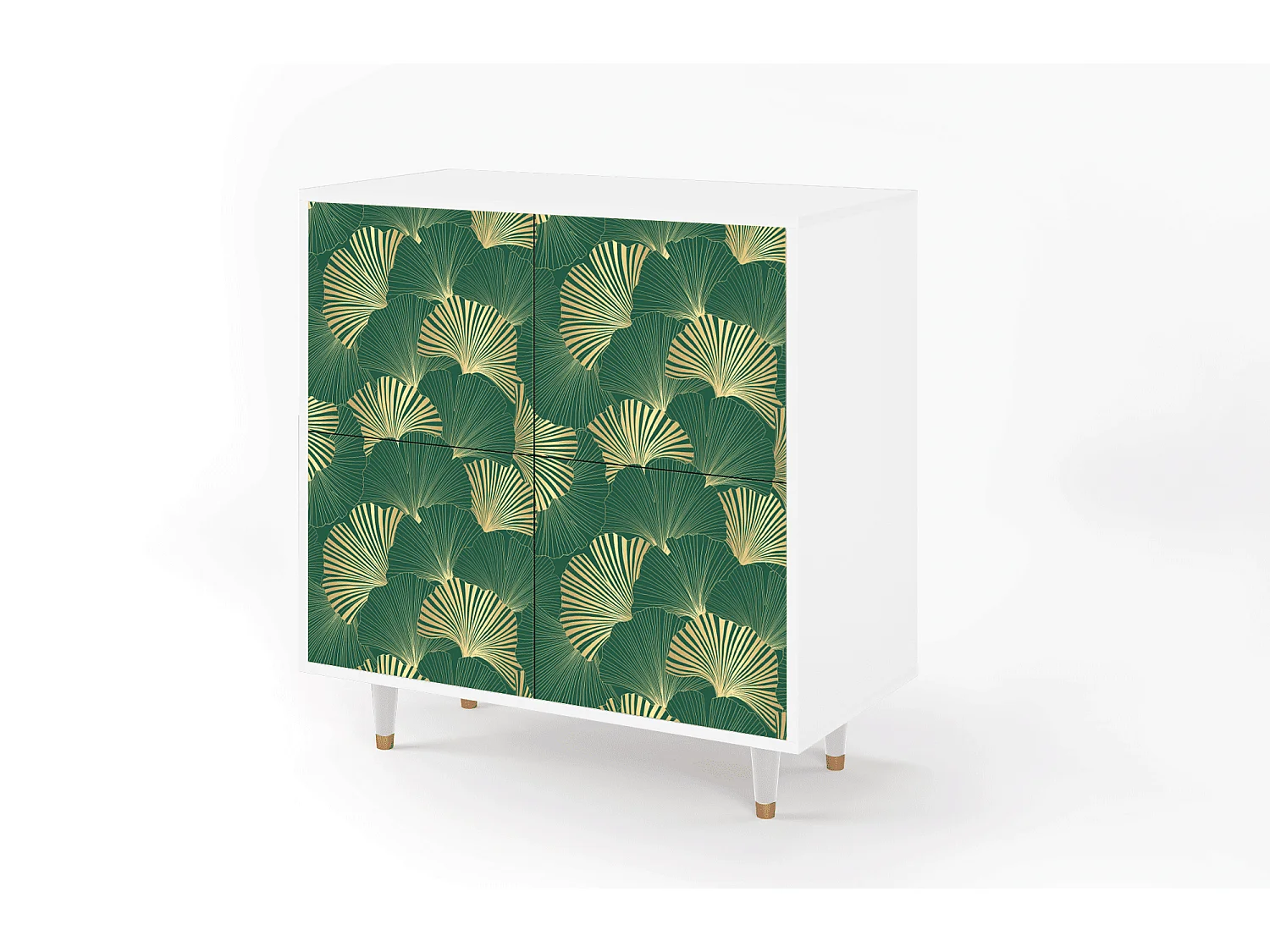 Buffet - 94x96x48 cm - BS3 - Gold Ginkgo, Blanc