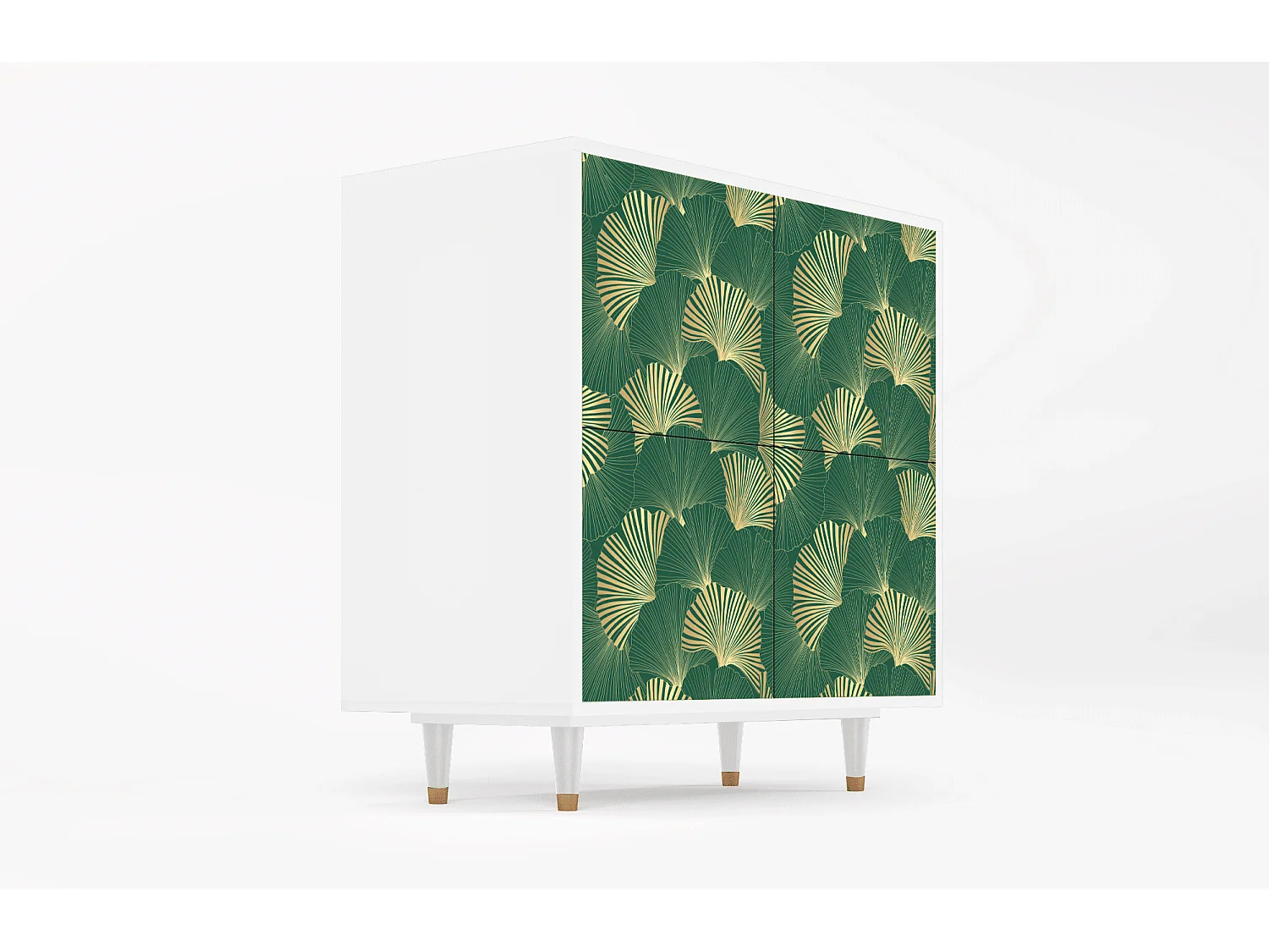 Buffet - 94x96x48 cm - BS3 - Gold Ginkgo, Blanc