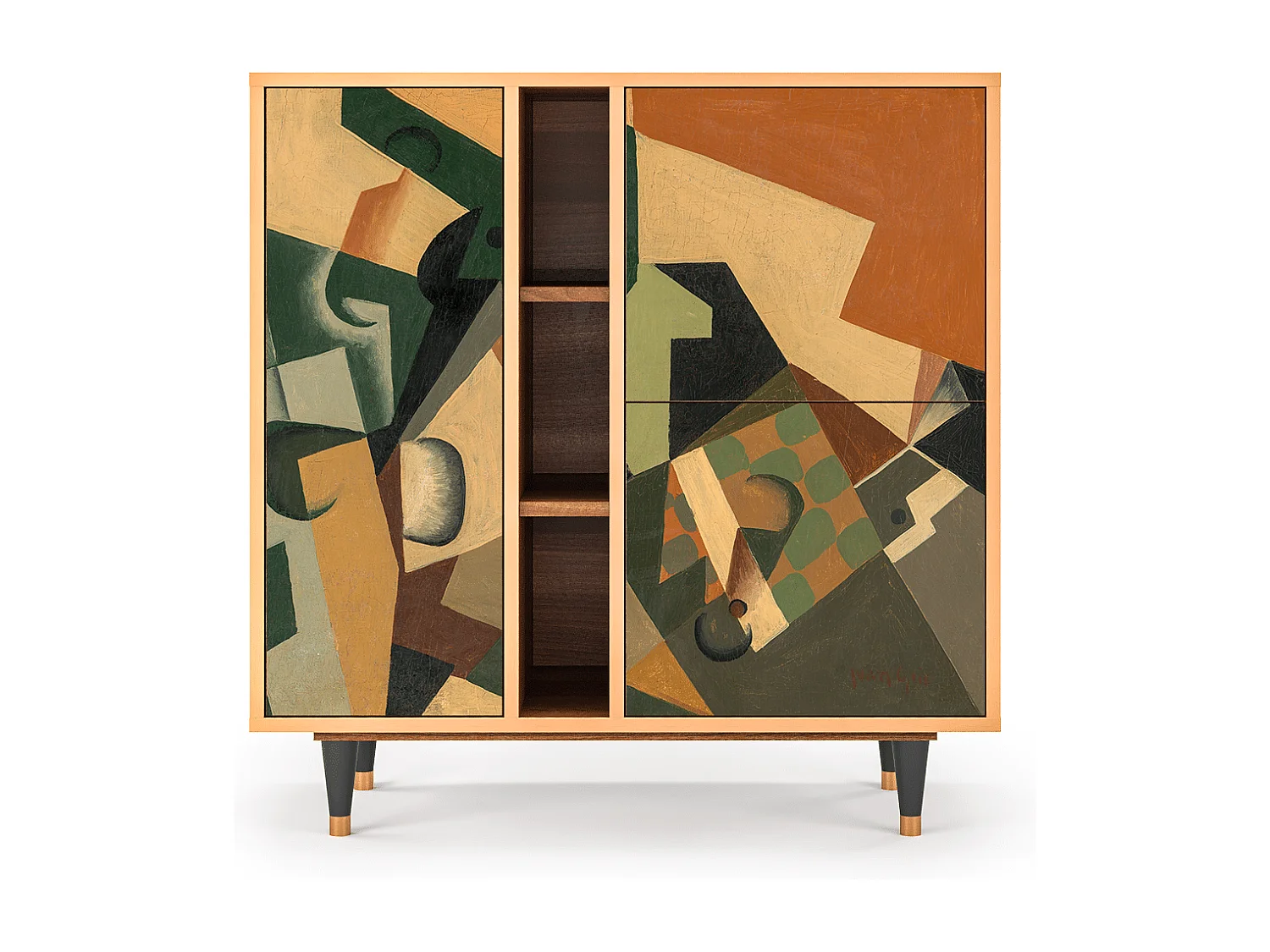 Buffet - 94х96х41 cm - BS5 - Glass and Checkerboard, Noyer