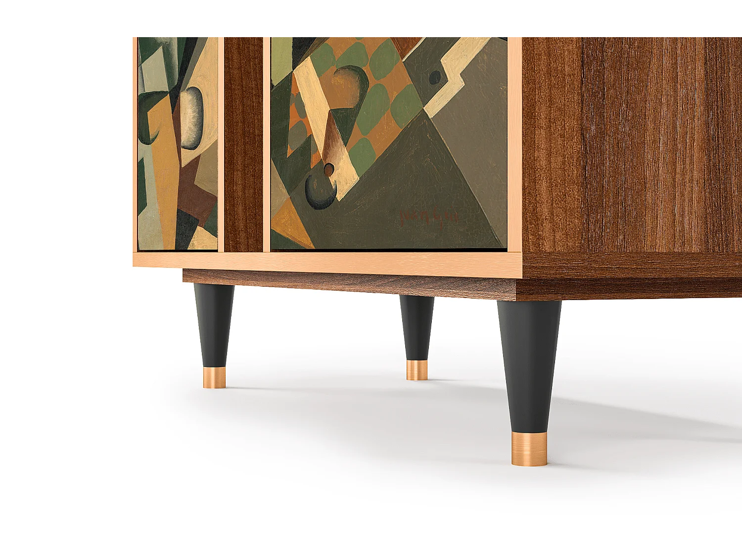 Buffet - 94х96х41 cm - BS5 - Glass and Checkerboard, Noyer