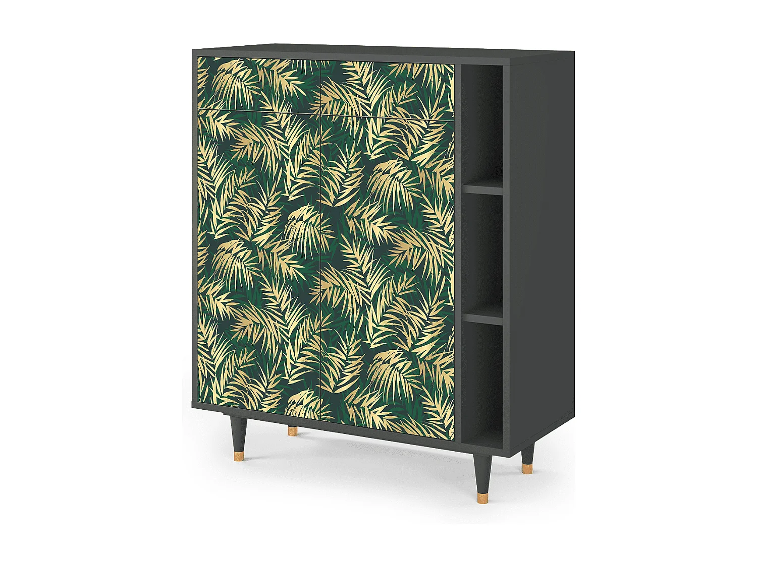 Kredens - 96х110х41 cm - BS6 - Sunny Palm Tree, Antracyt