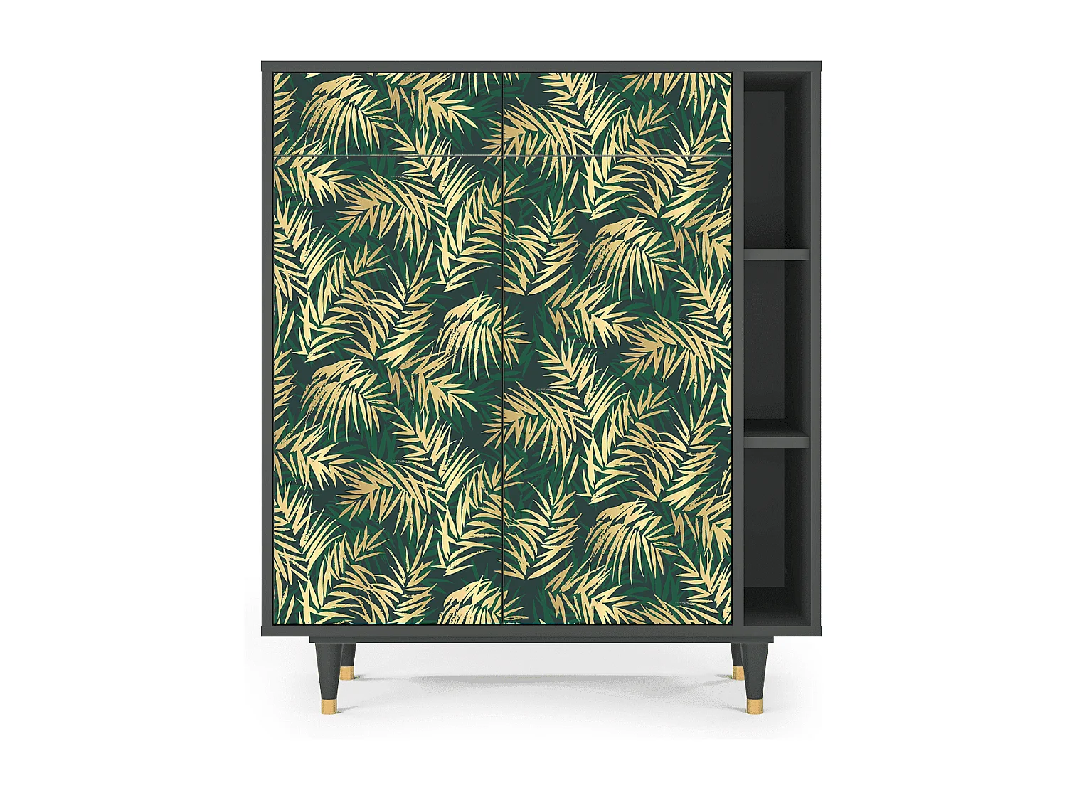 Buffet - 96х110х41 cm - BS6 - Sunny Palm Tree, Anthracite