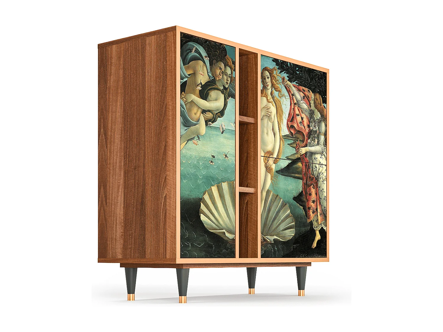 Dressoir - 94х96х41 cm - BS5 - The Birth of Venus, Walnoot