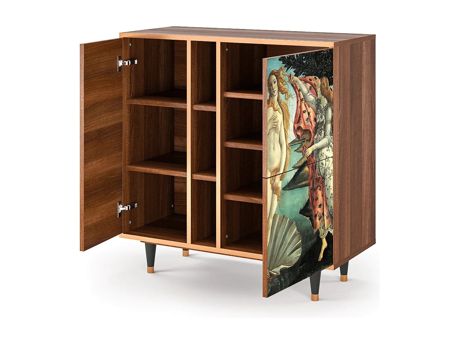 Dressoir - 94х96х41 cm - BS5 - The Birth of Venus, Walnoot