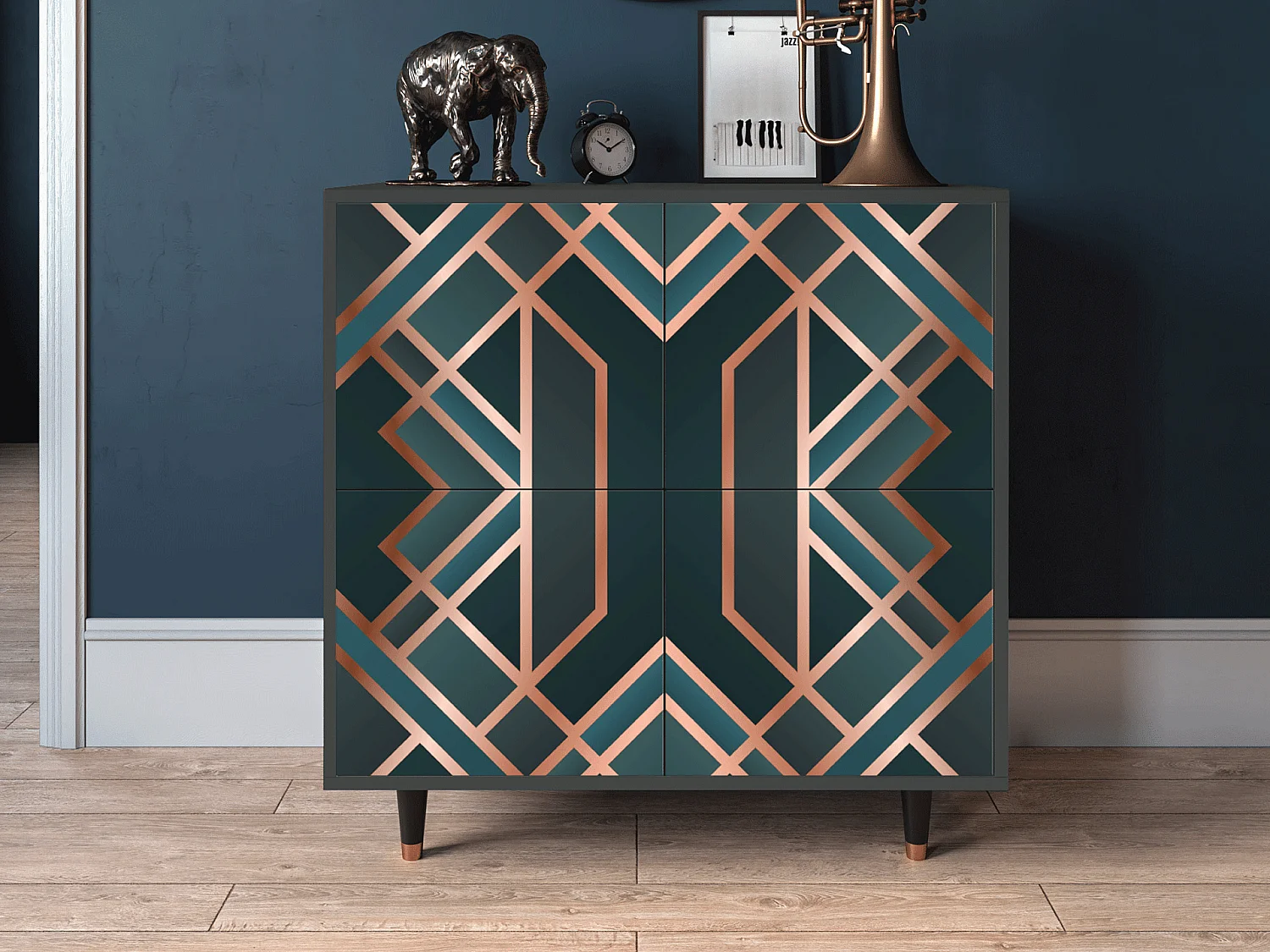 Buffet - 94x96x48 cm - BS3 - Bronze Crossroad, Anthracite