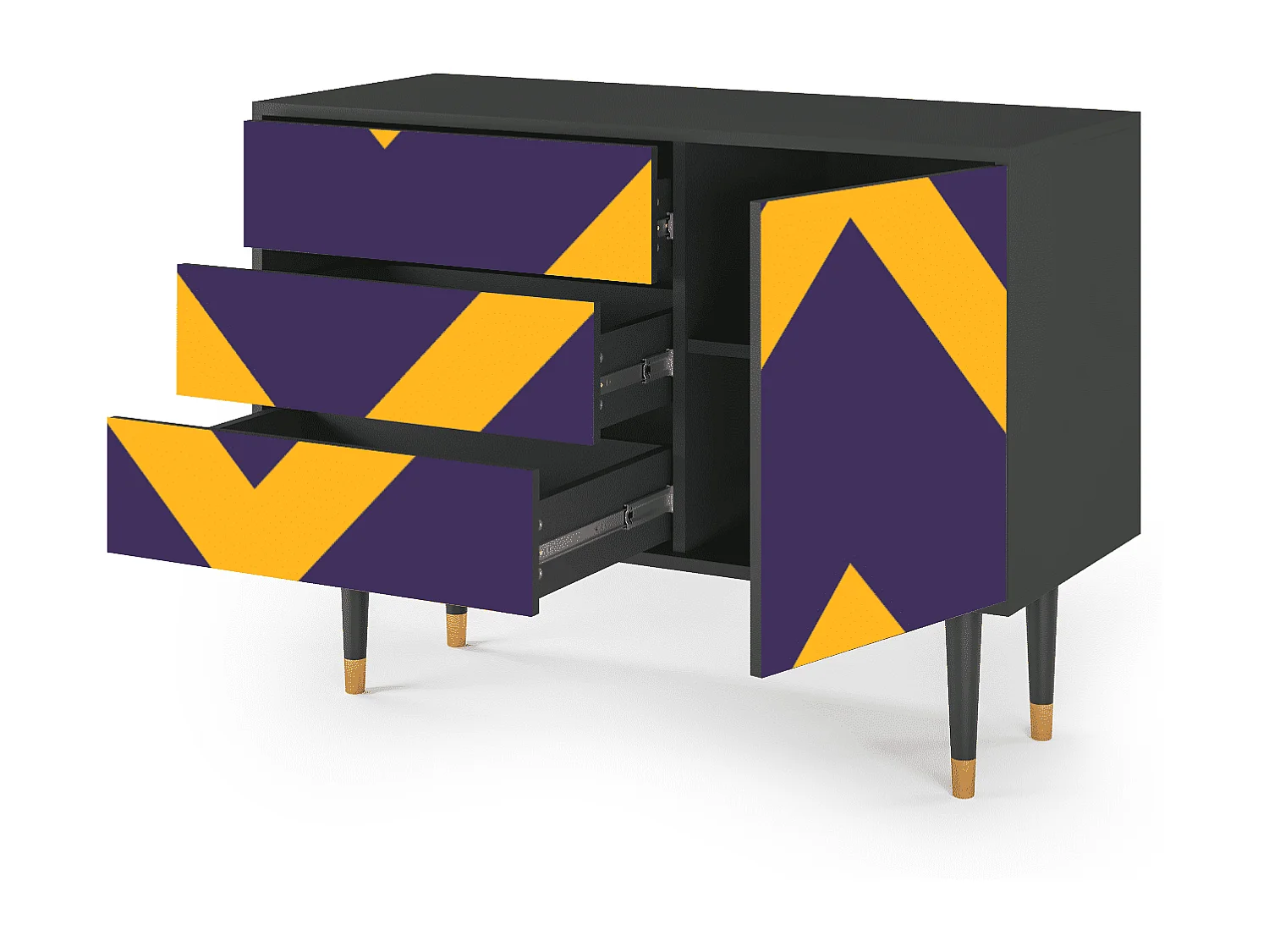 Buffet - 115х84х41 cm - S3 - The Brightest Way, Anthracite