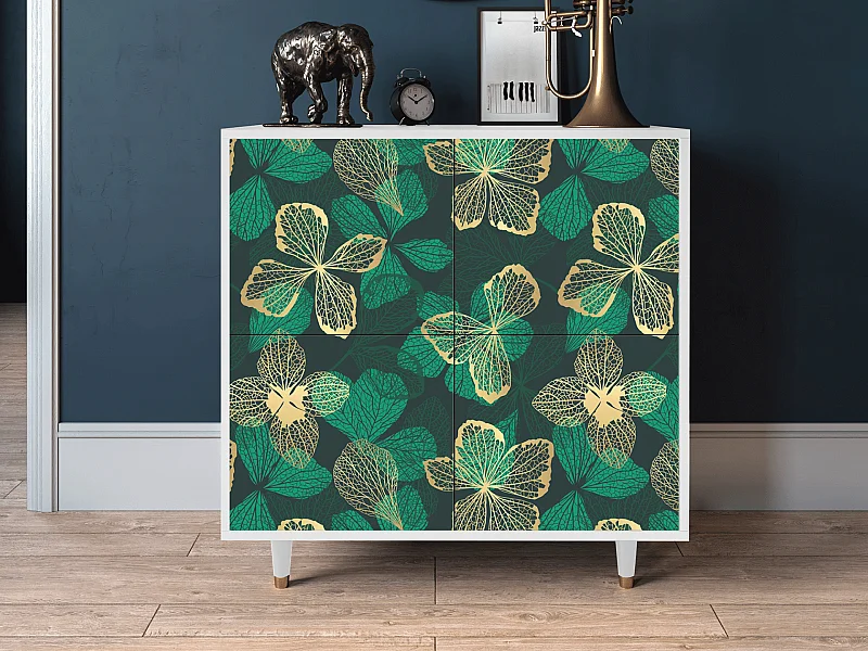 Dressoir - 94x96x48 cm - BS3 - Green Flower, Wit