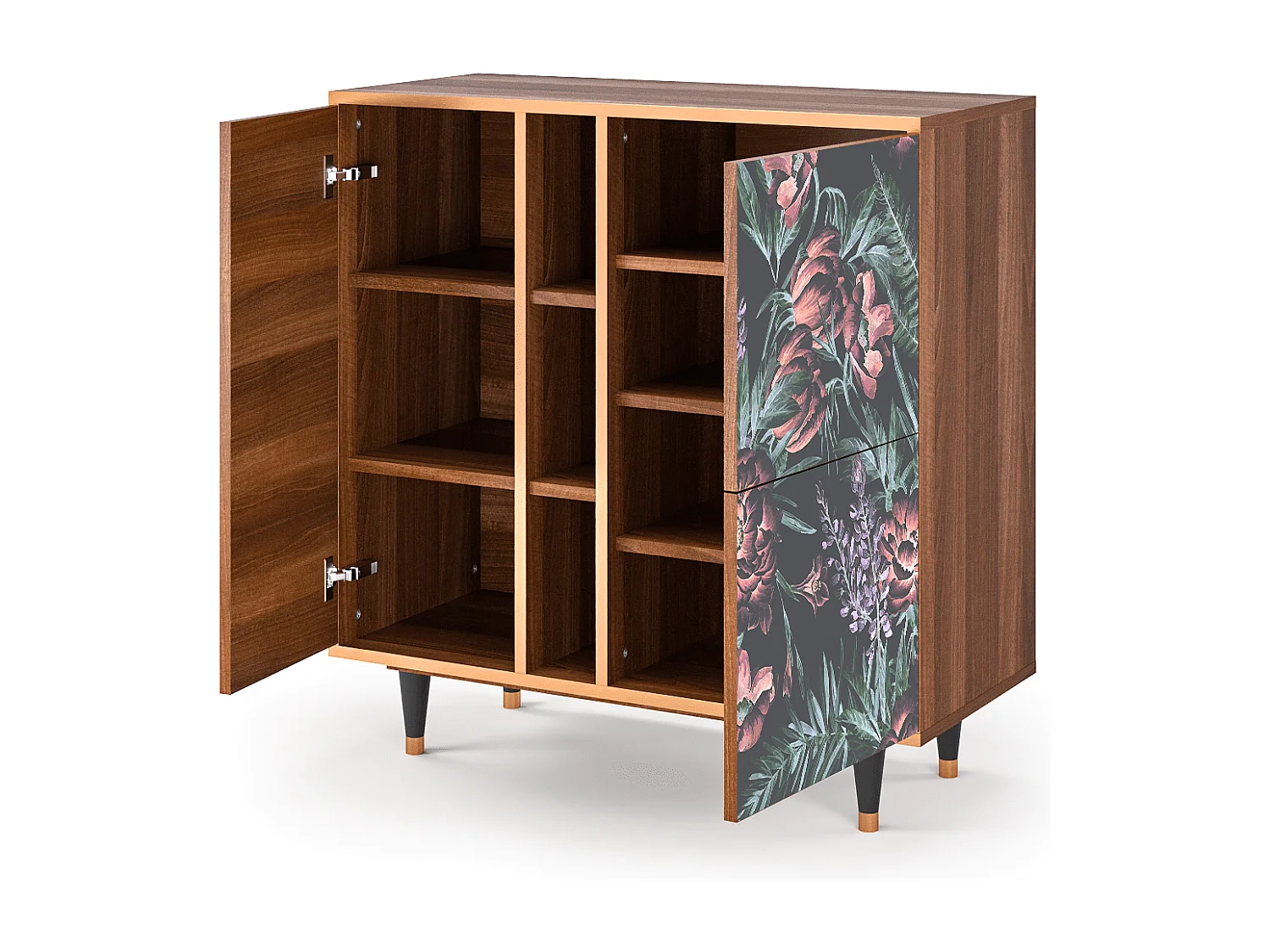 Buffet - 94х96х41 cm - BS5 - Dark Peonies, Noyer