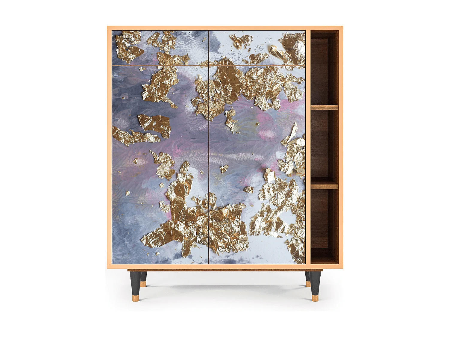 Dressoir - 96х110х41 cm - BS6 - Planet Earth, Walnoot