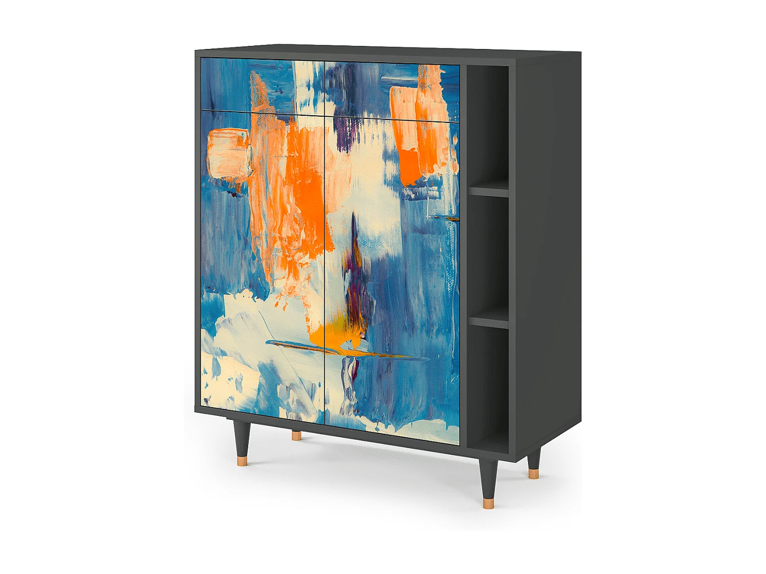 Credenza - 96х110х41 cm - BS6 - Abstract Expressionism, Antracite
