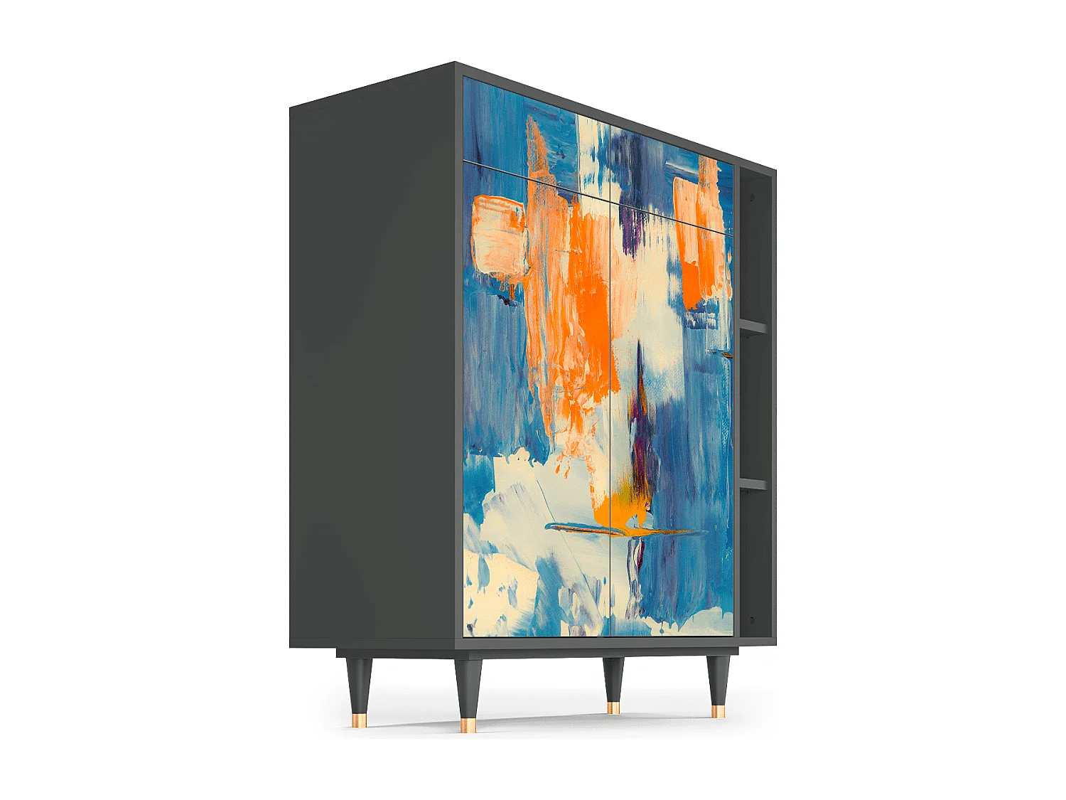 Credenza - 96х110х41 cm - BS6 - Abstract Expressionism, Antracite
