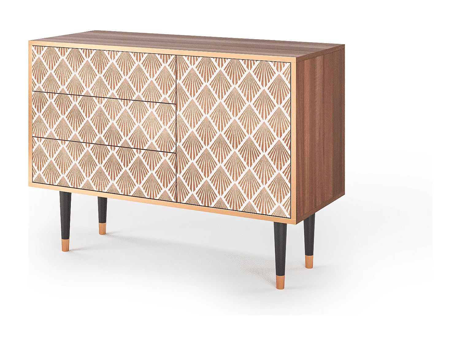 Buffet - 115х84х41 cm - S3 - Pastel Sunrise, Noyer