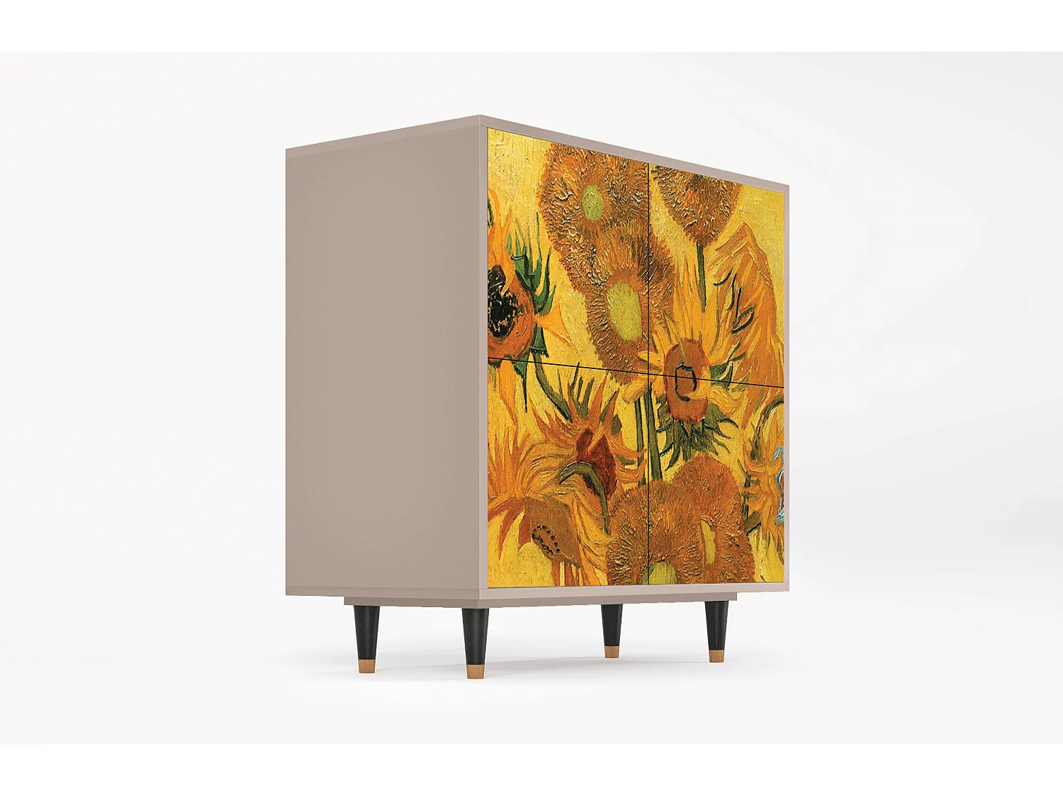 Buffet - 94x96x48 cm - BS3 - Sunflowers, Latte