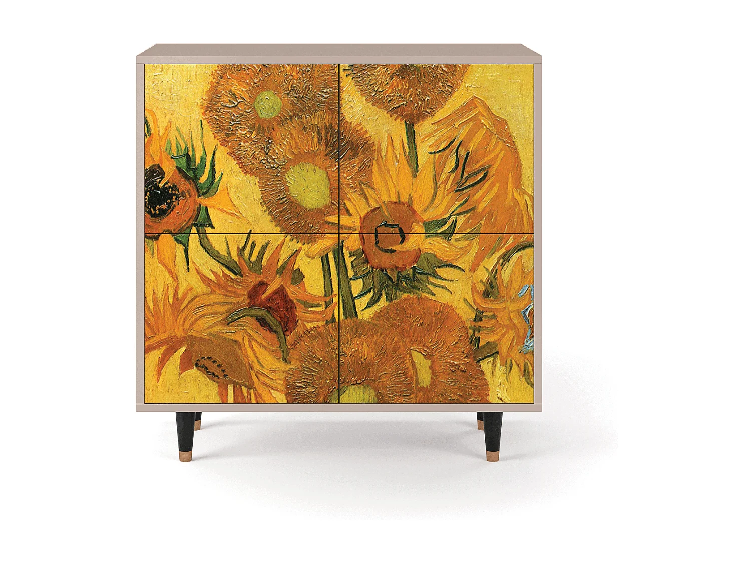 Credenza - 94x96x48 cm - BS3 - Sunflowers, Latte