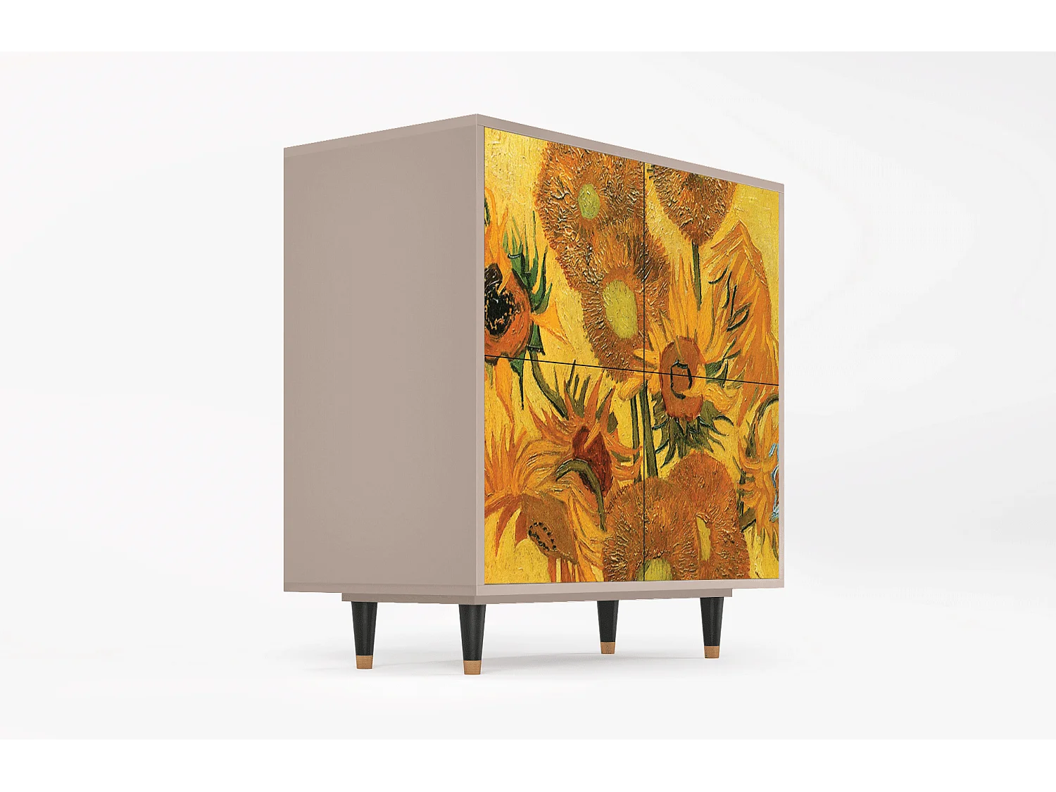 Credenza - 94x96x48 cm - BS3 - Sunflowers, Latte