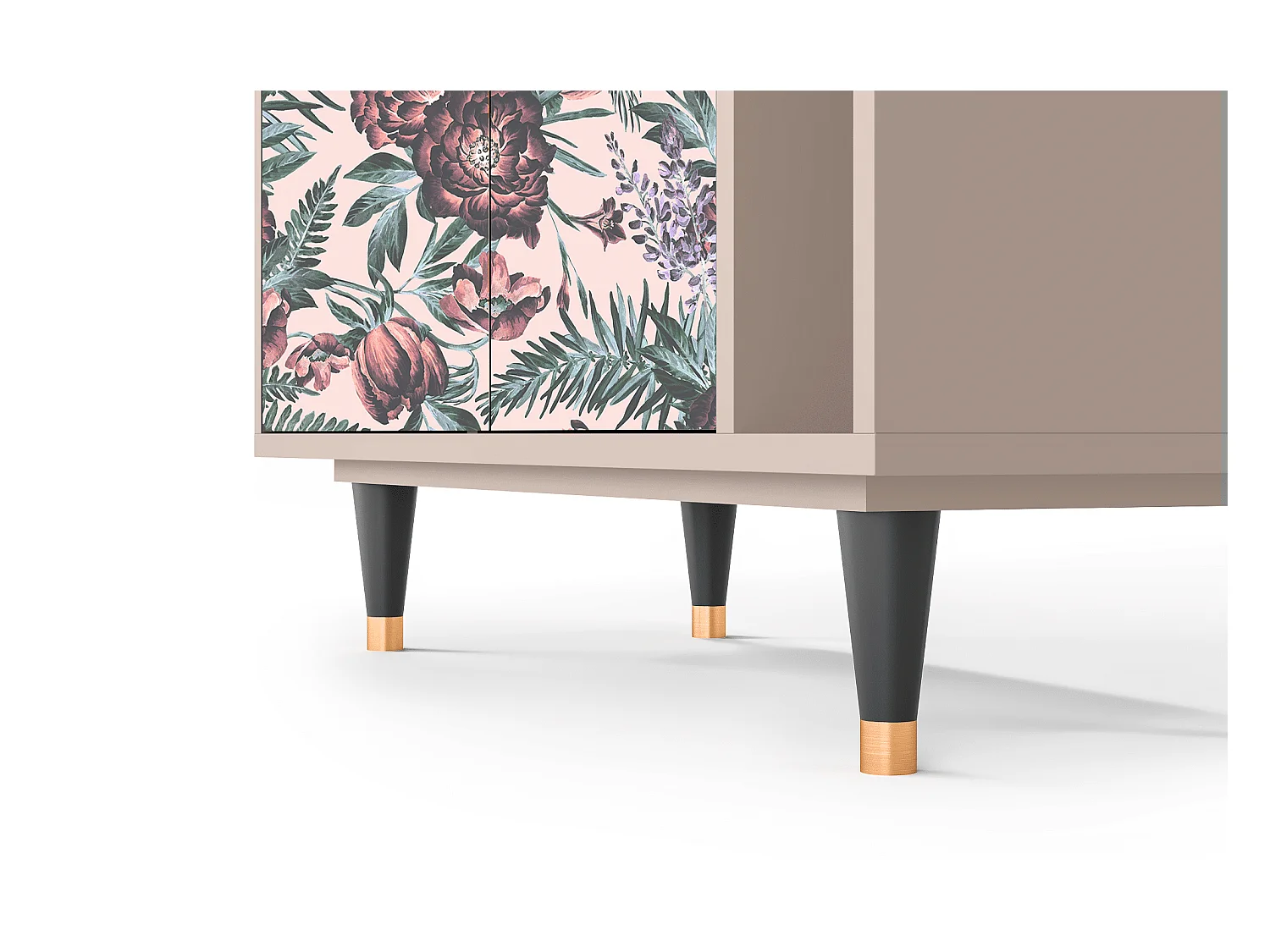 Kredens - 96х110х41 cm - BS6 - Peach Peonies, Latte