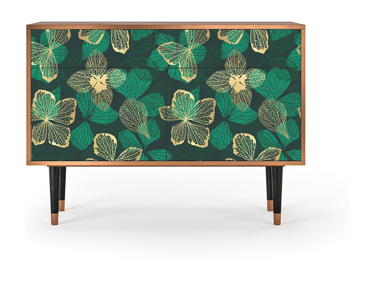 Buffet - 115x85x48 cm - BS4 - Green Flower, Noyer